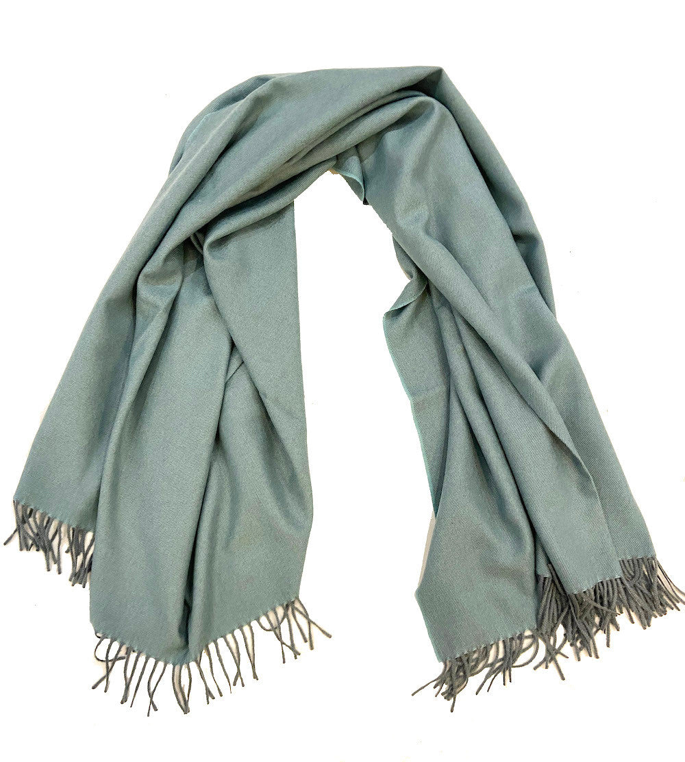 Fine Baby Alpaca Throw Peru ( 53" x 68") Winter blue