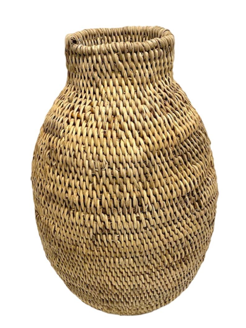 Handmade Buhera Basket 4 Zimbabwe Size: 16" T x 9" W top opening 4.25" Handmade using sustainably harvested cane