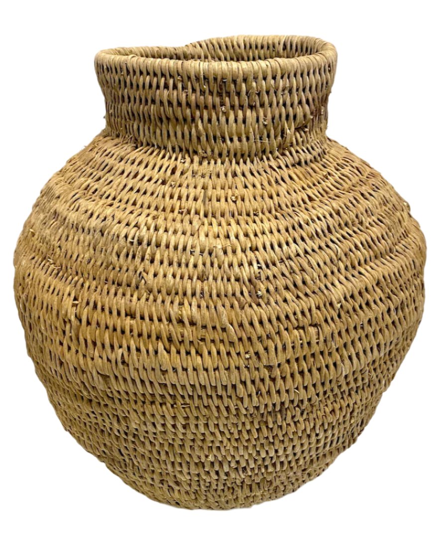 Handwoven Buhera Basket 5 Zimbabwe Size: 14" T x 12" W top opening 5.5"