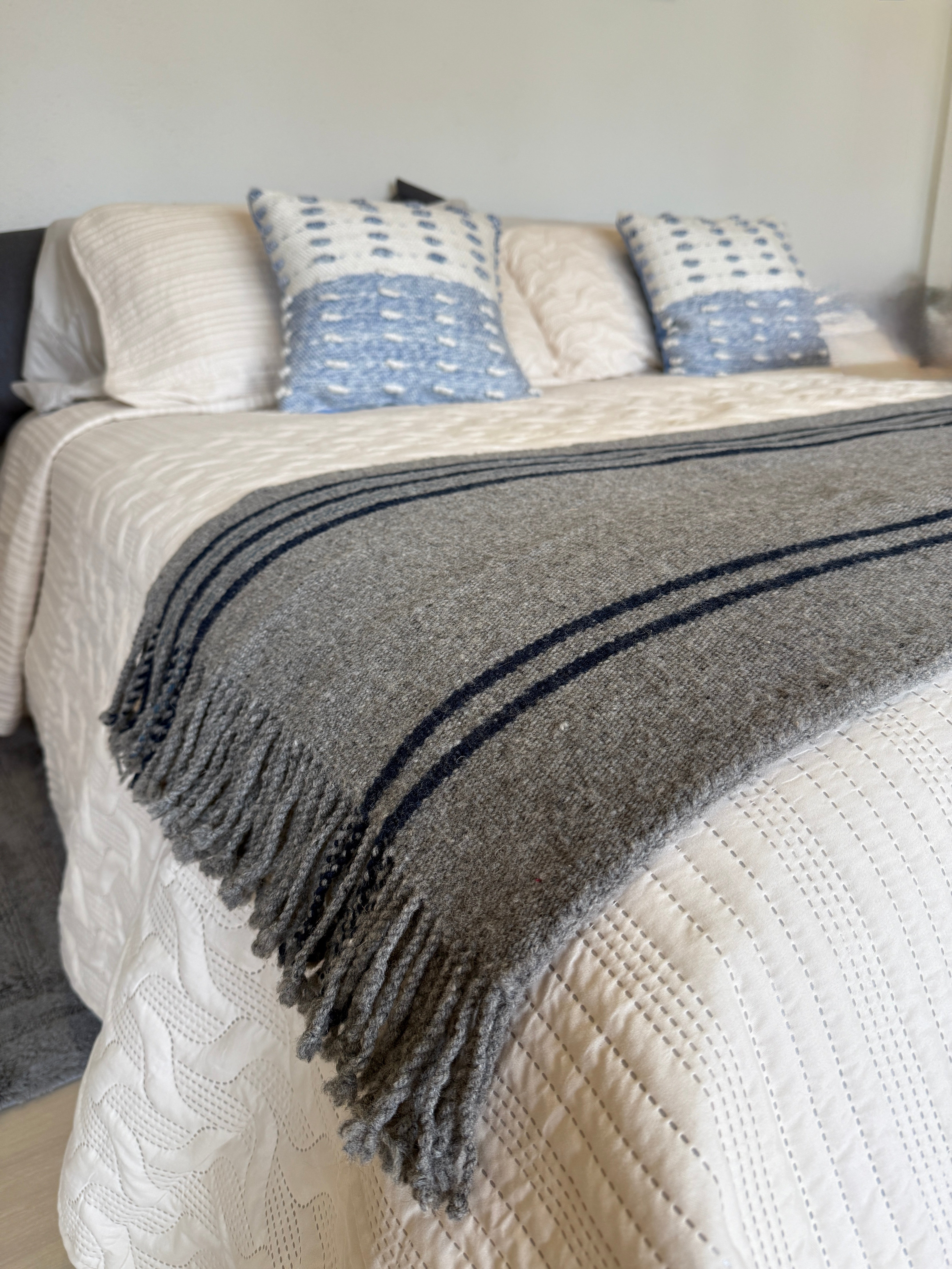 Handwoven Natural Dye Wool Throw A Mexico