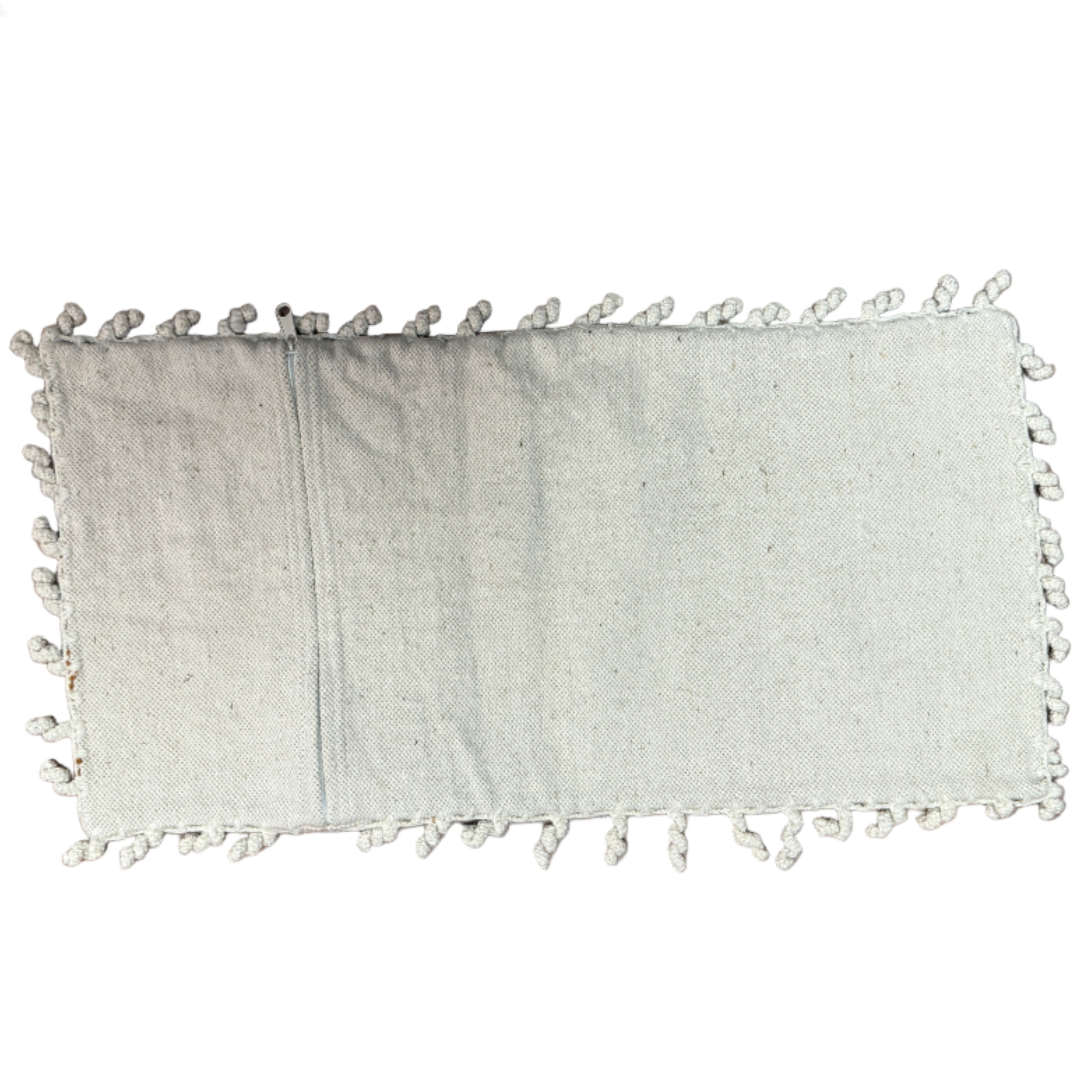 Embroidered Salmon Wool Lumbar Peru (12x24)