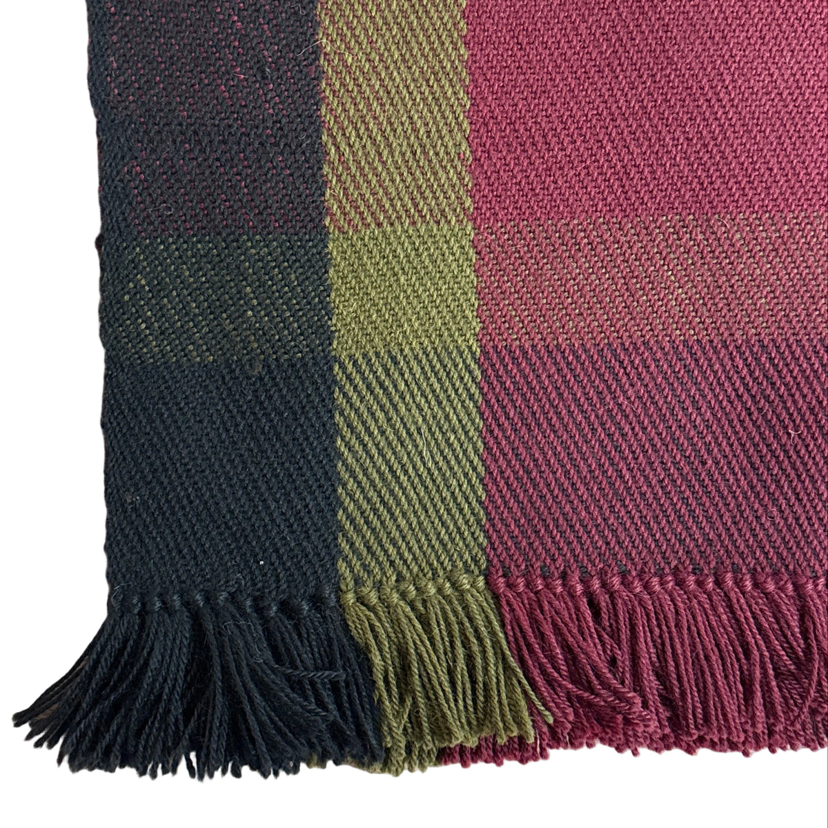 Handwoven Alpaca Green Throw Bolivia - B