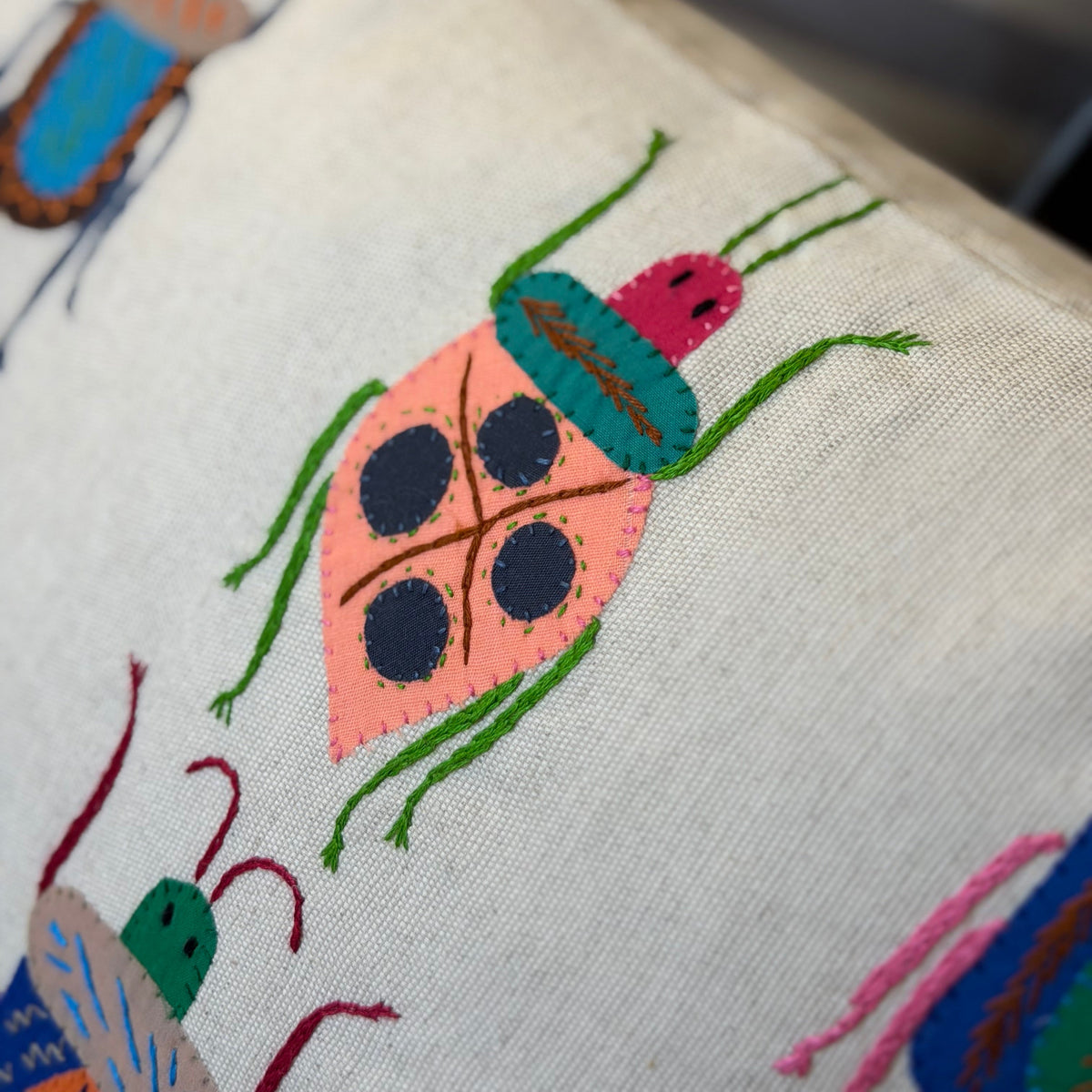 Embroidered Insect Pillow South Africa - C