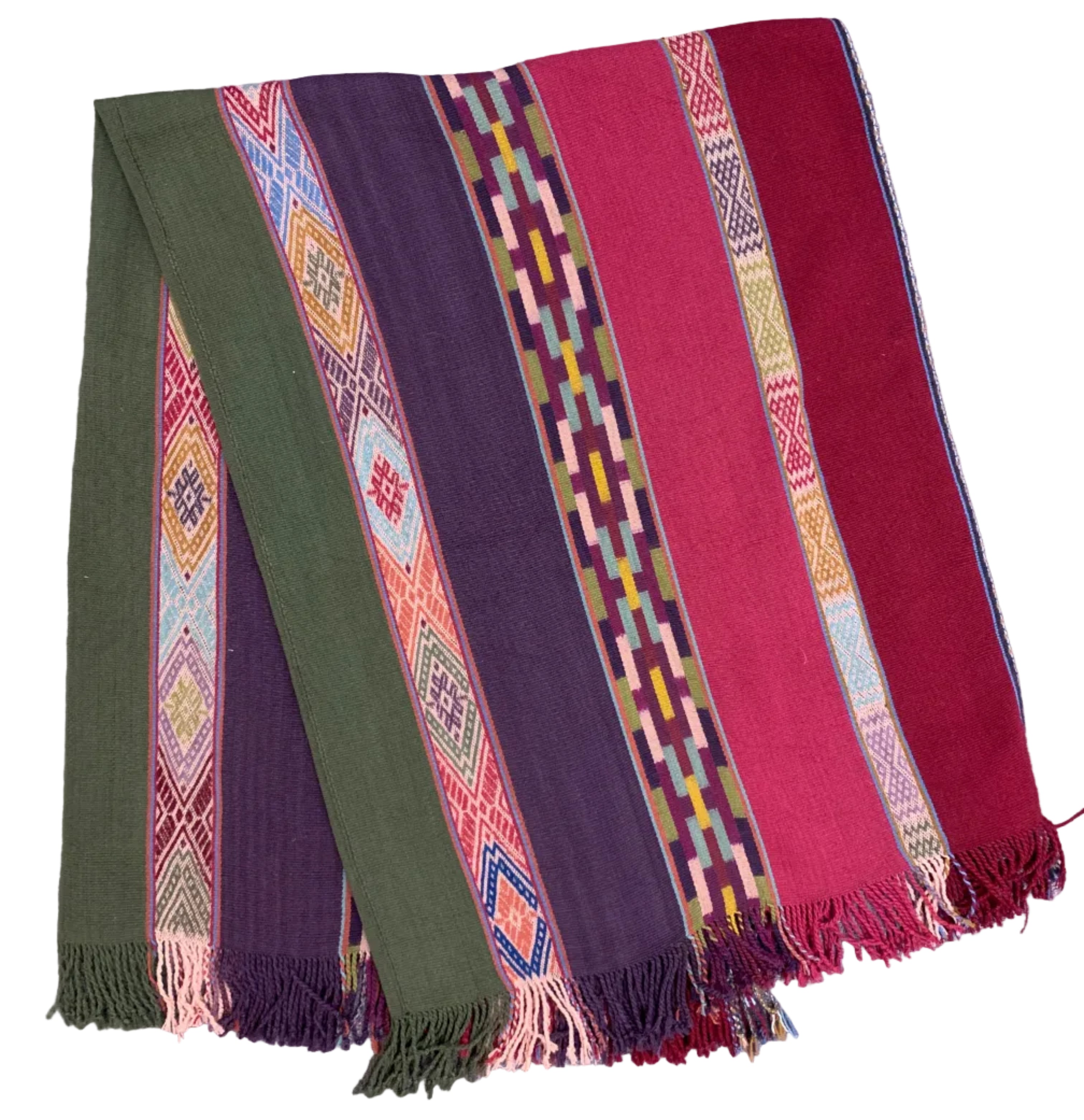 Handwoven Rosa Merino and Alpaca Throw Peru