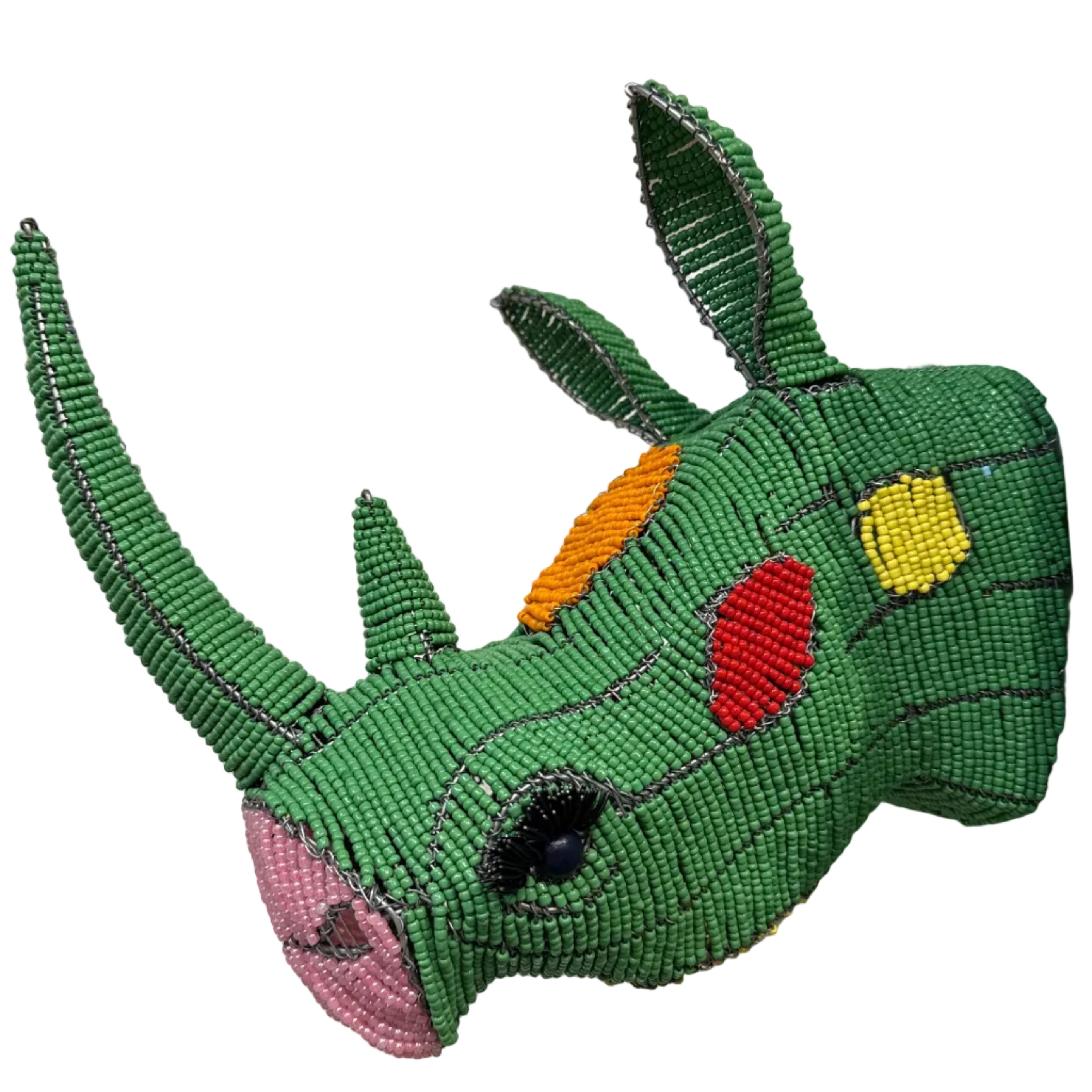 Handmade Beaded Rhino Head South Africa