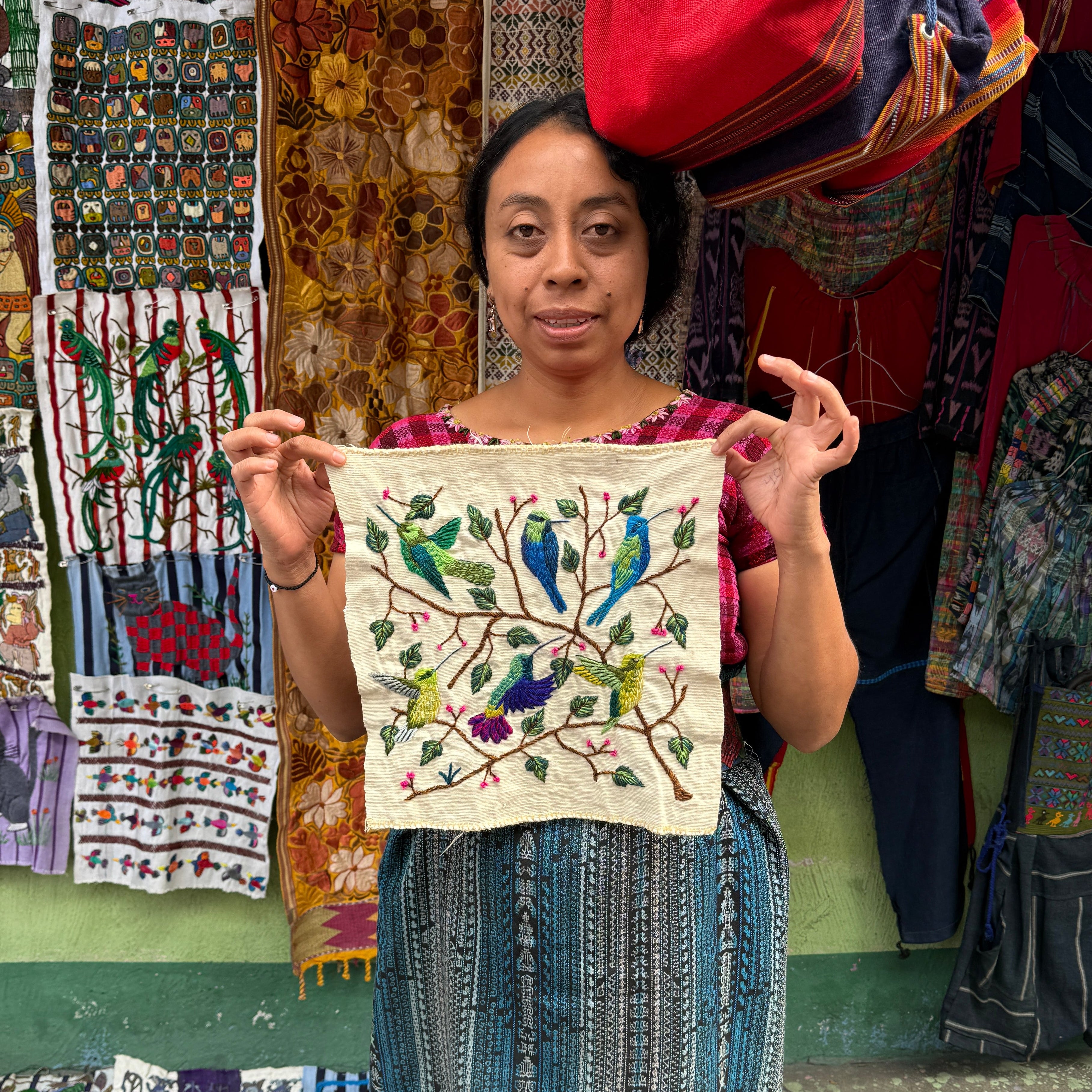 Small Embroidery on Cotton Guatemala (10" x 11")