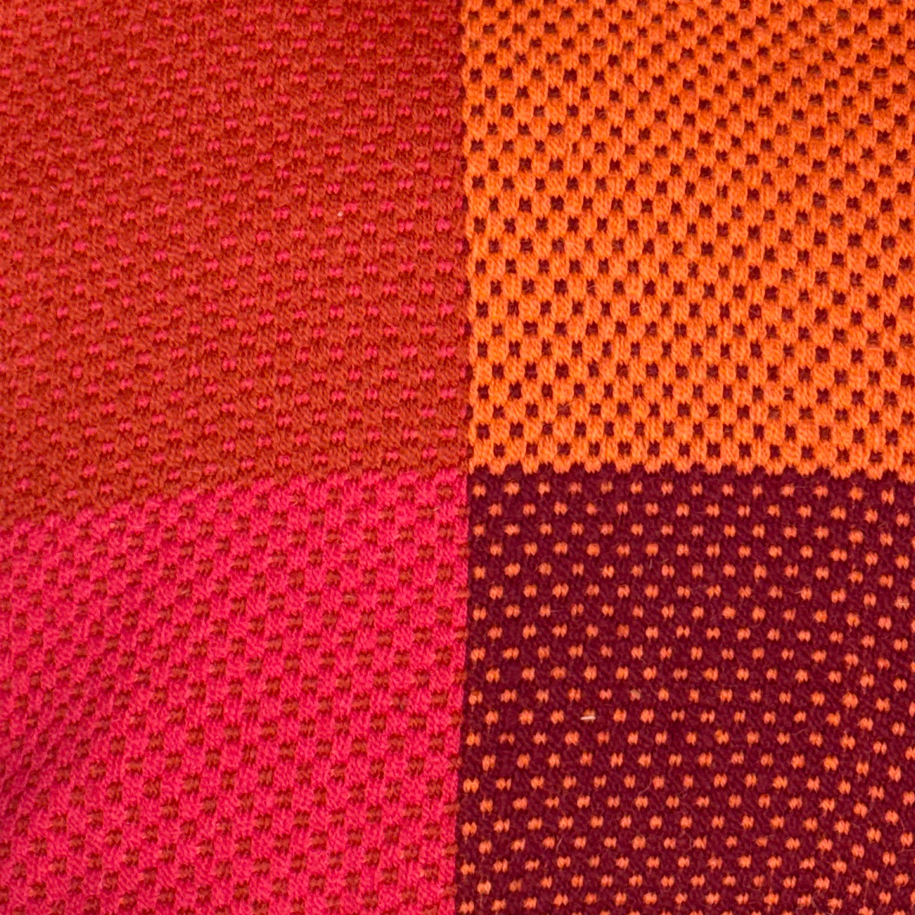 Handmade Woven Leather Magenta Tote Bag Peru