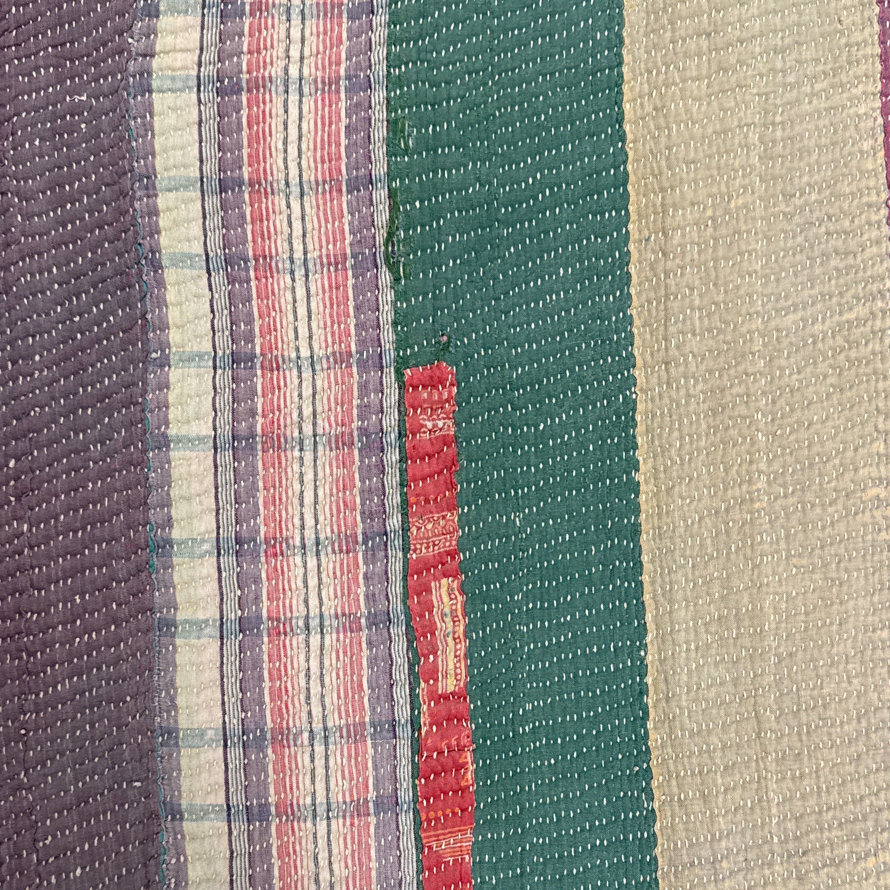 Handmade Kantha Patchwork Quilt India - 26