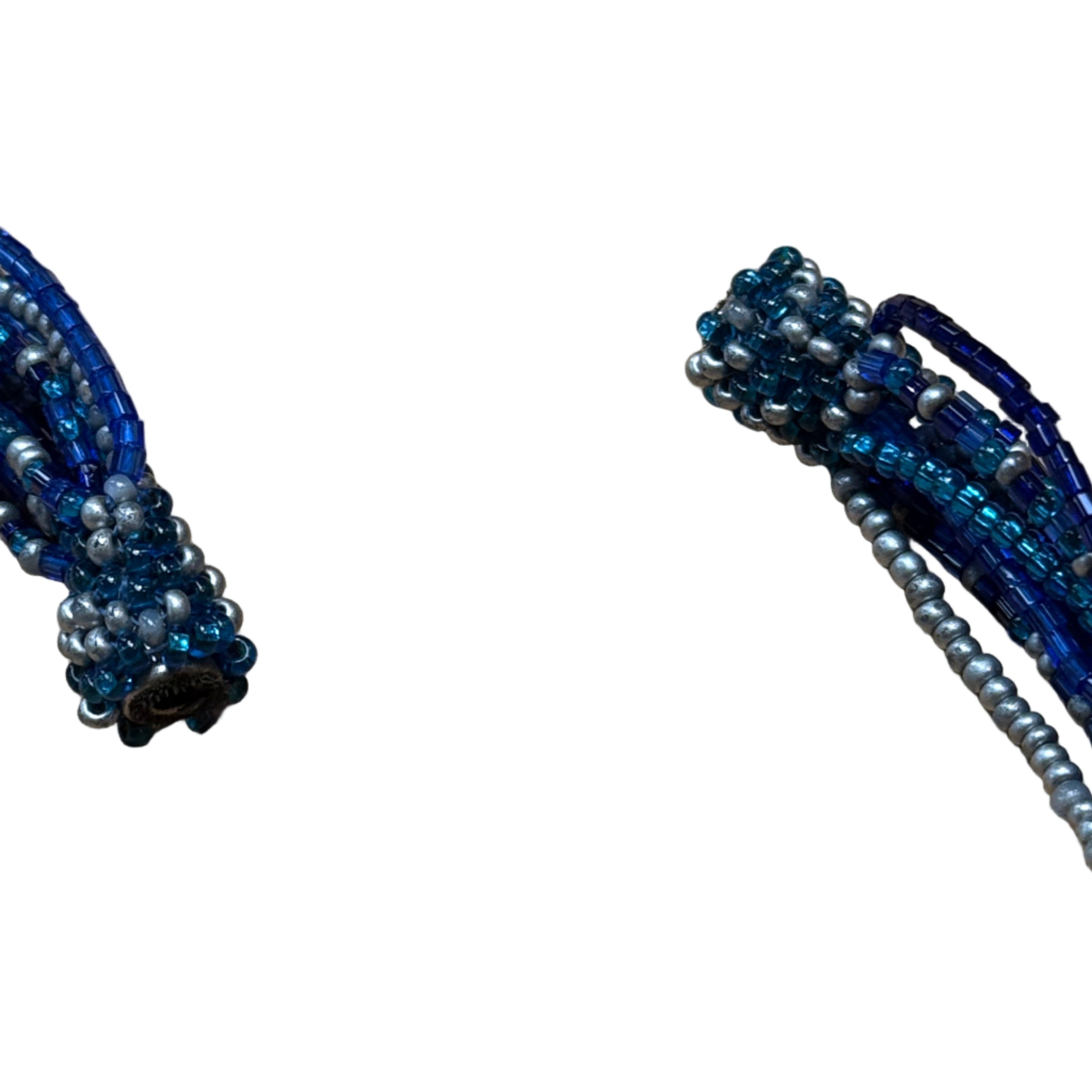 Handmade 12 Strand Deep Blues Beaded Necklace Guatemala