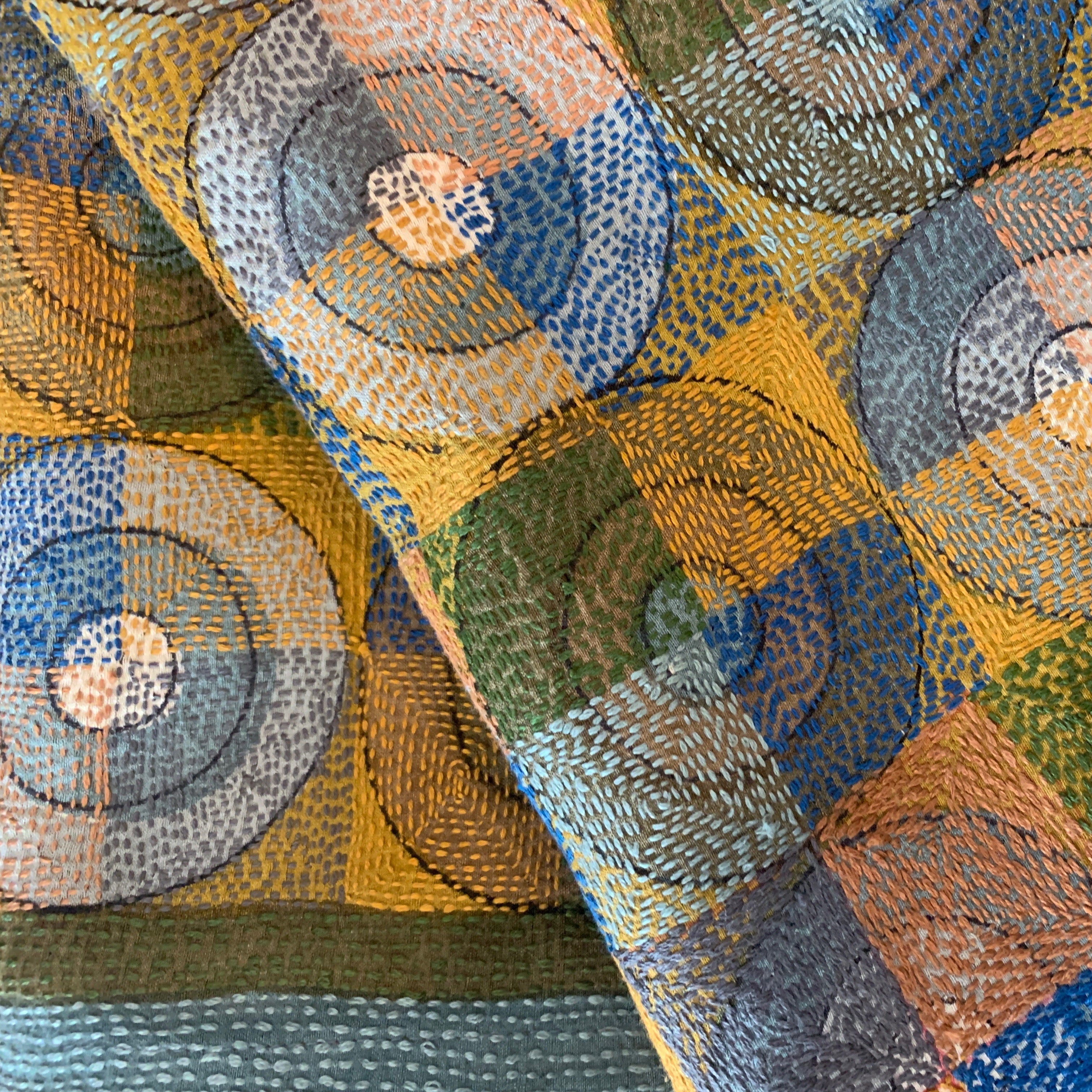 Kantha Stitched Morning Prantik Scarf India