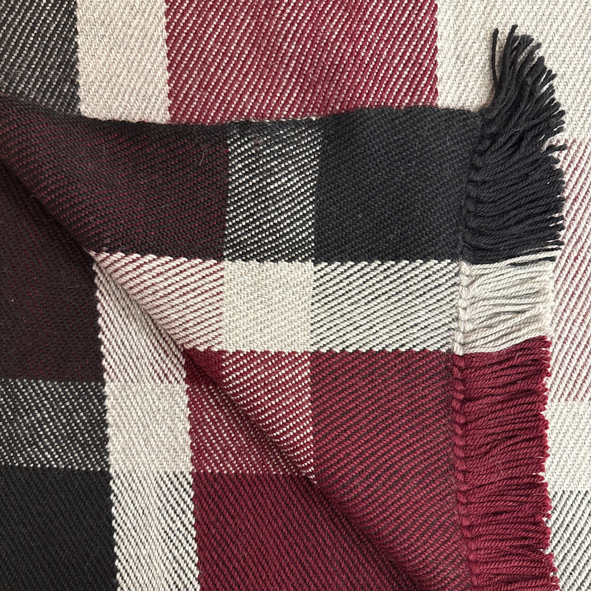 Handwoven Alpaca Grey Throw Bolivia - C