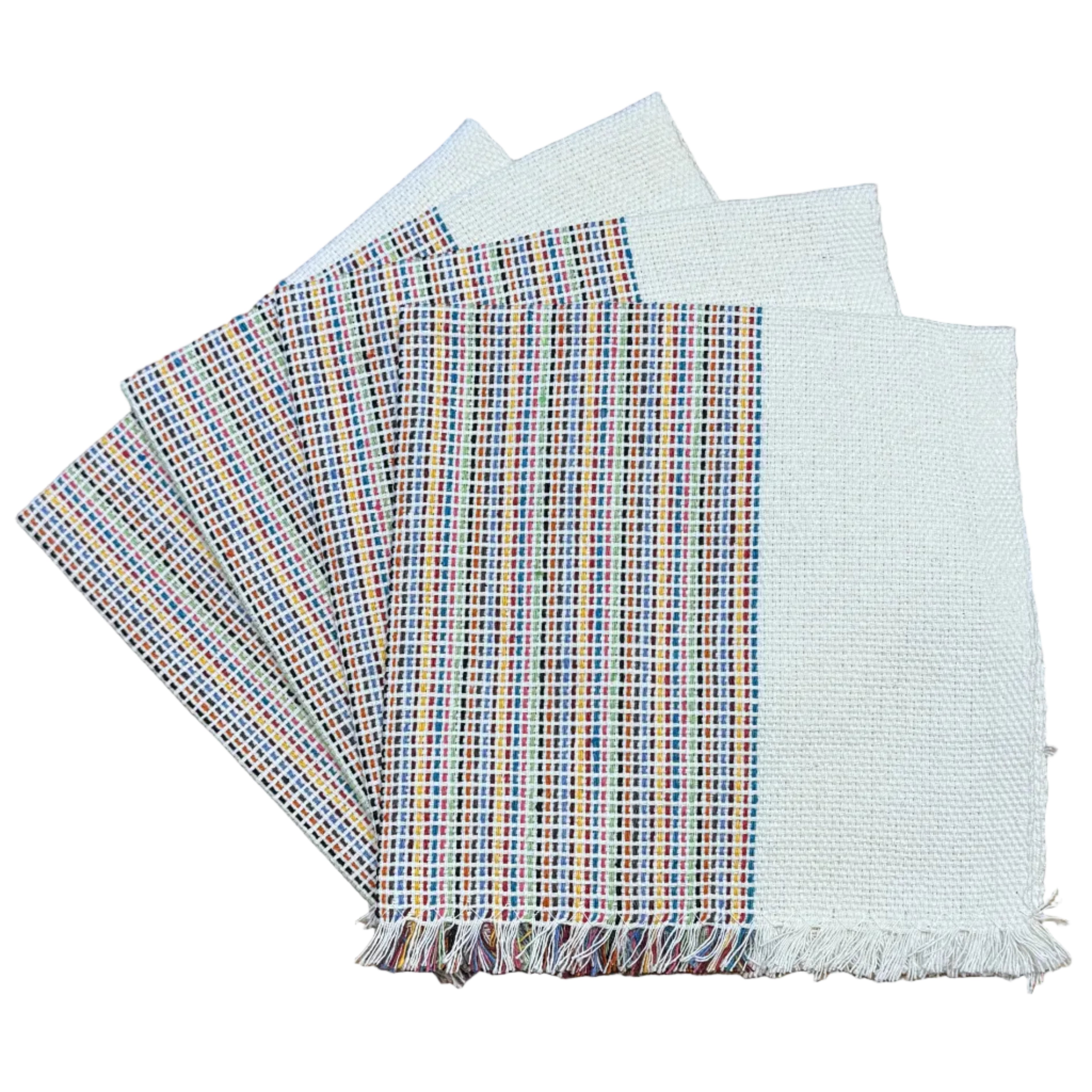 Handwoven Patzcuaro Colorful Napkins Set of 4 Mexico