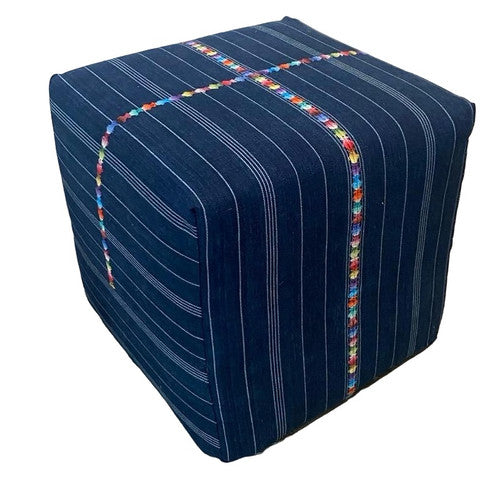 Handmade Handwoven Cotton Ottoman B Guatemala