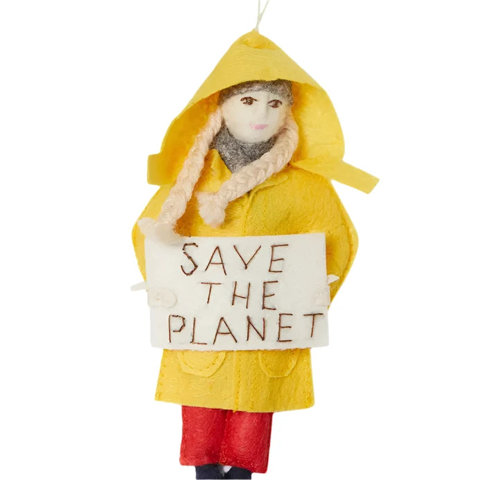 Strong Women Felt Ornament - Greta Thunberg