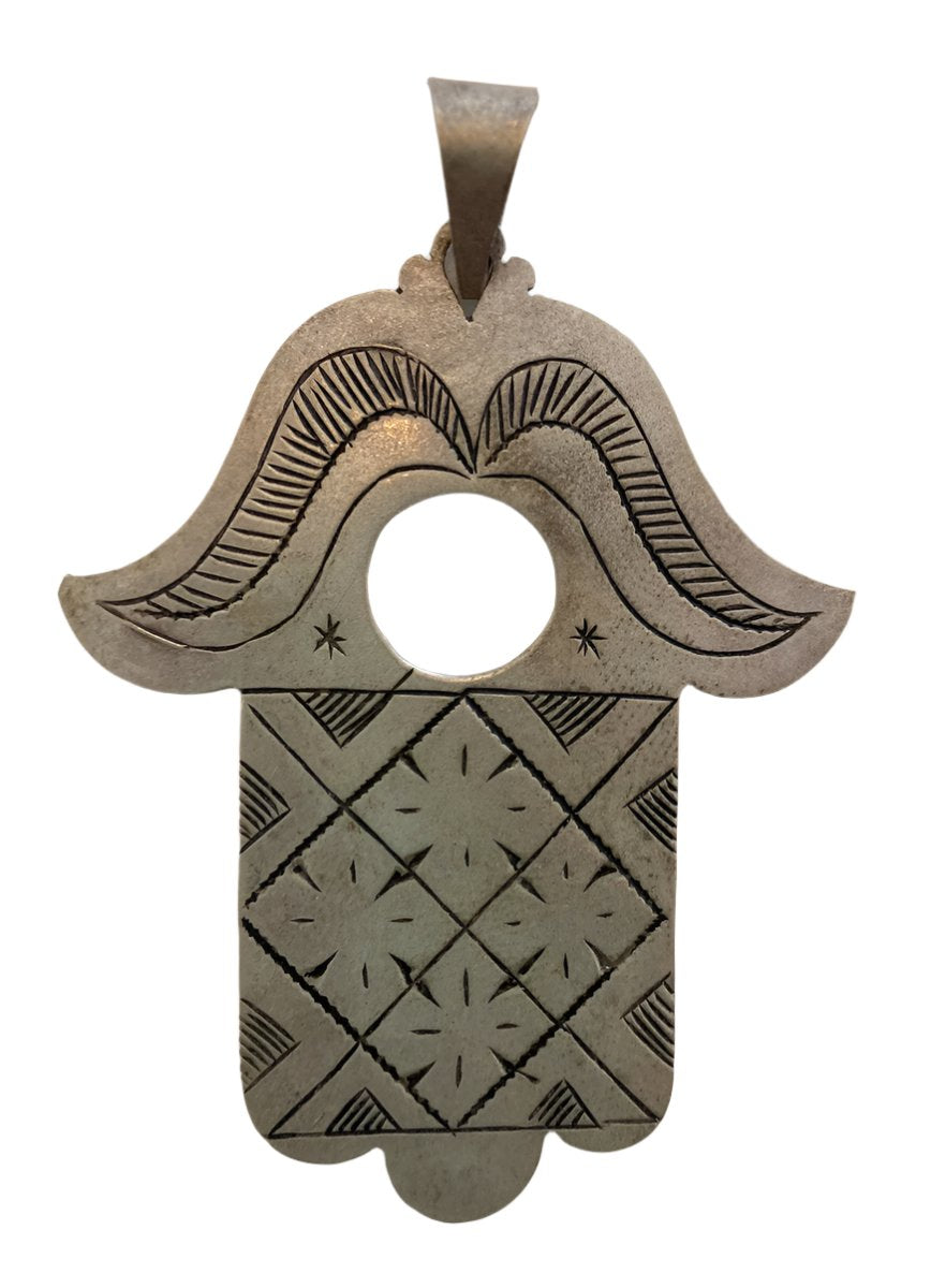 Hand of Fatima Silver 3  Morocco (2.25" x 1.75")