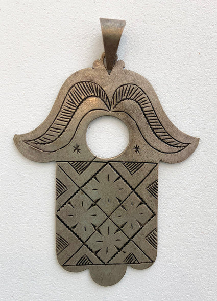 Hand of Fatima Silver 3  Morocco (2.25" x 1.75")