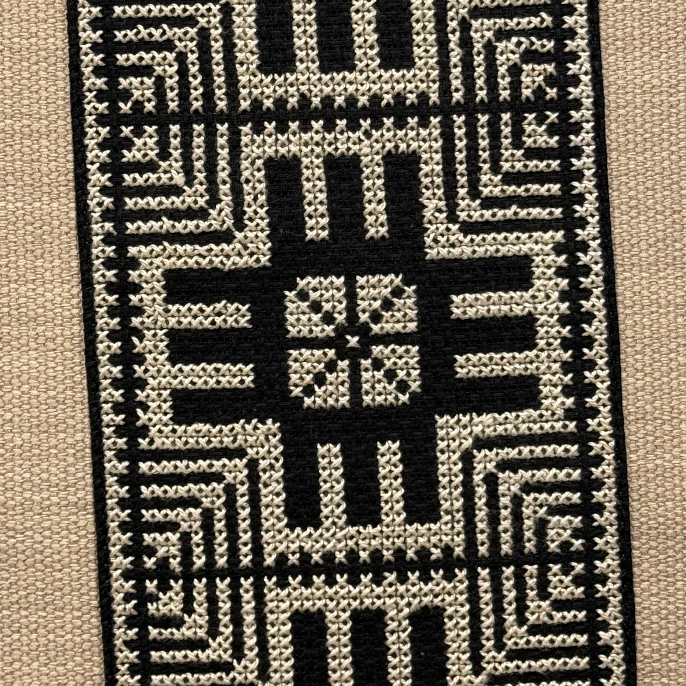 Embroidered Moon Cream Pillow Palestine (18 x 18)