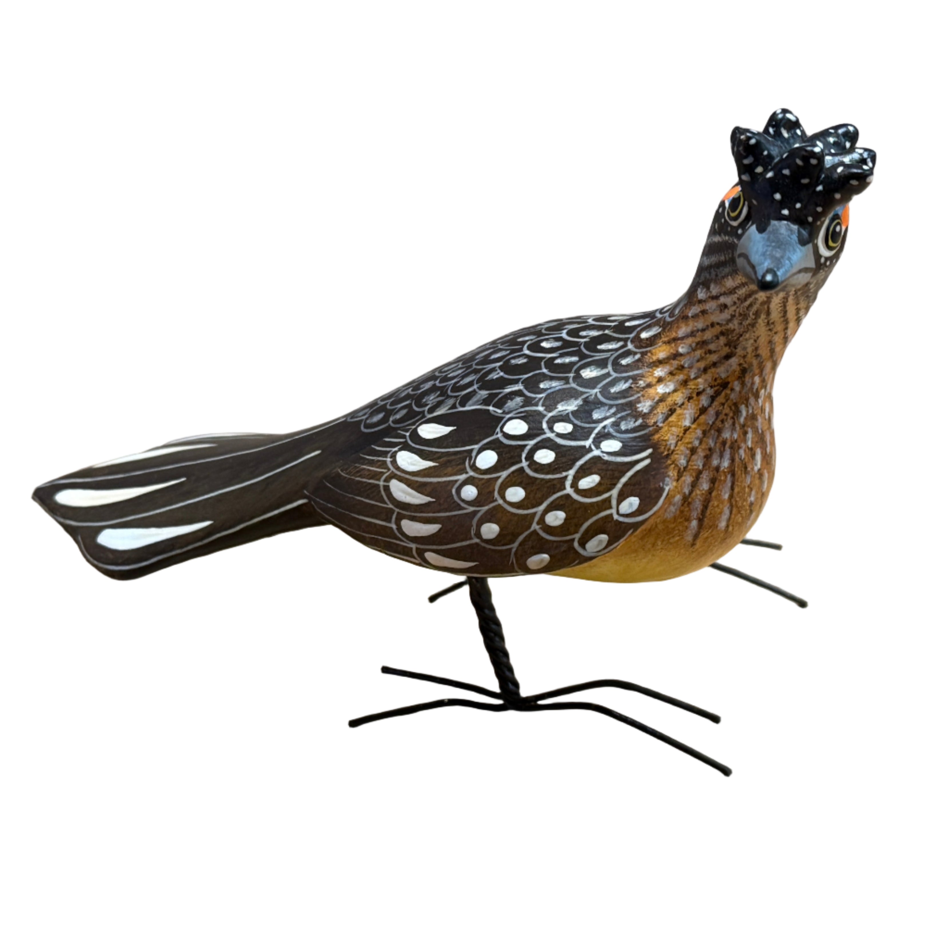 Road Runner Painted Ceramic Bird Guatemala