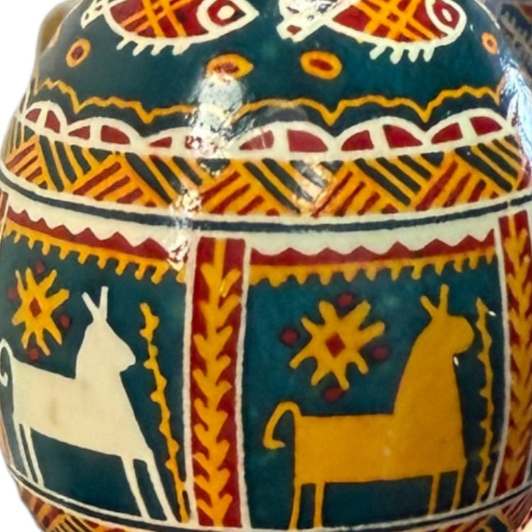 Hand Painted Pysanka Green Easter Egg Ukraine