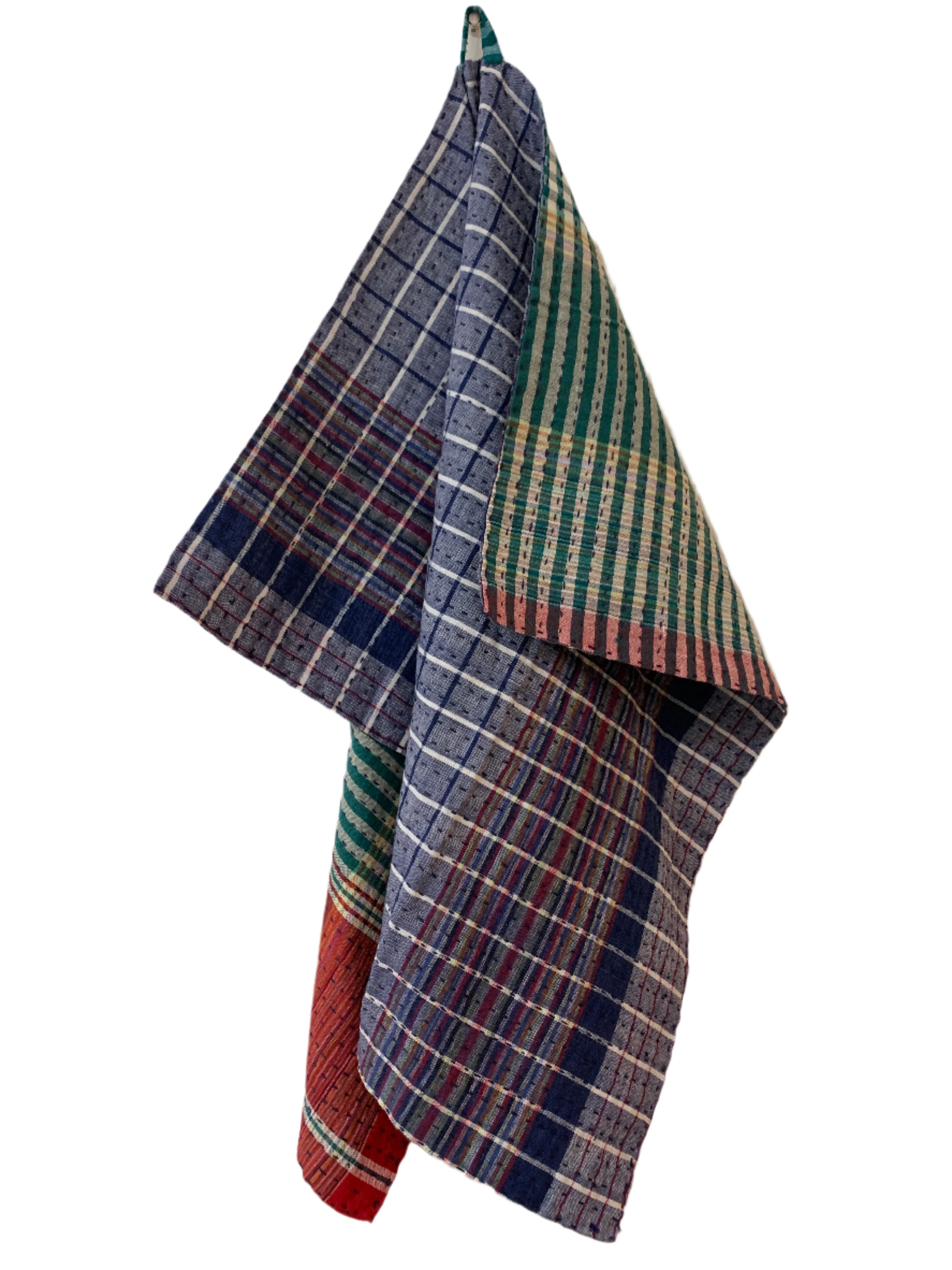 Handmade Stitched Red Cotton Traditional Gamcha Towel India