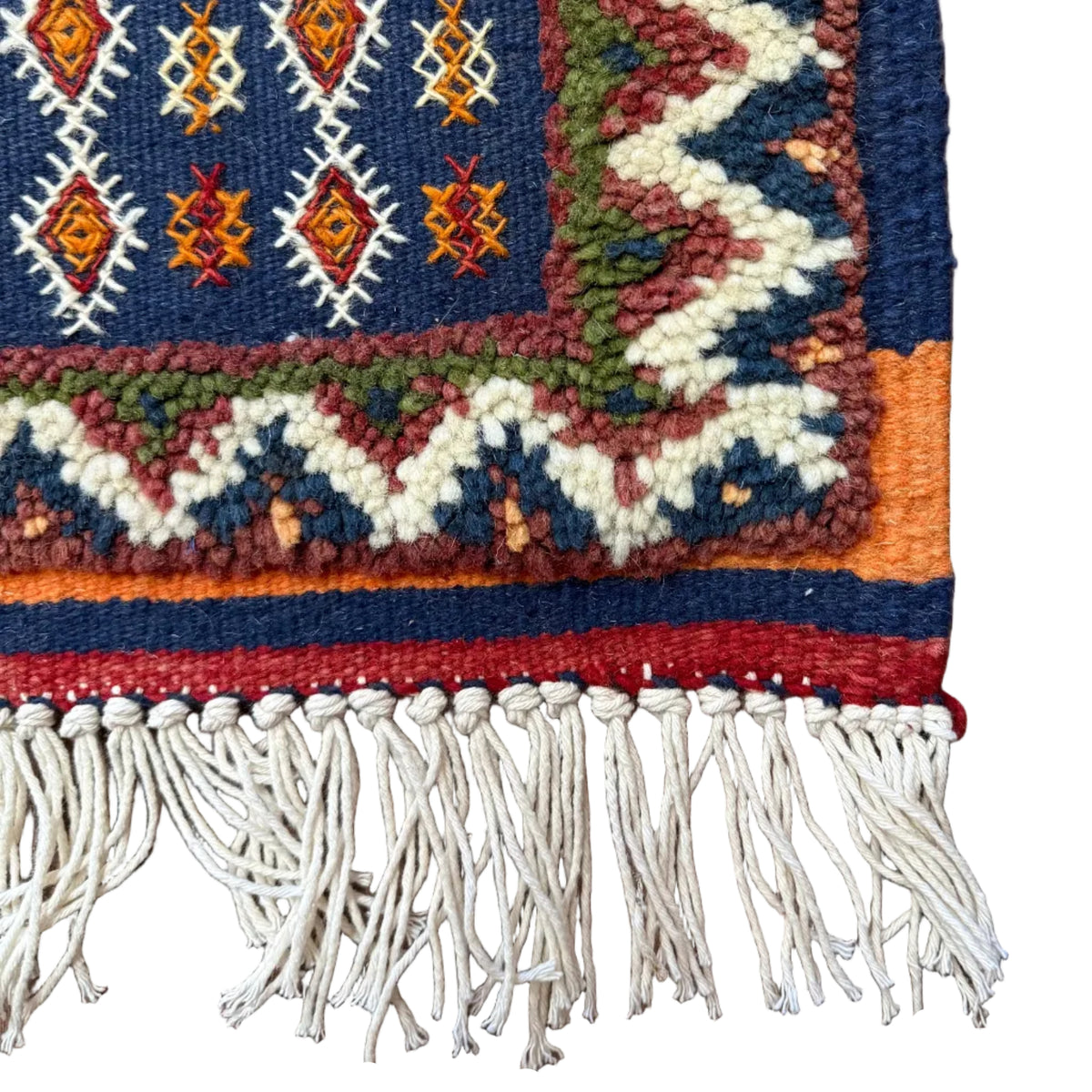 Handwoven Boutilwah Couloire Wool Rug Morocco (2.5x8)