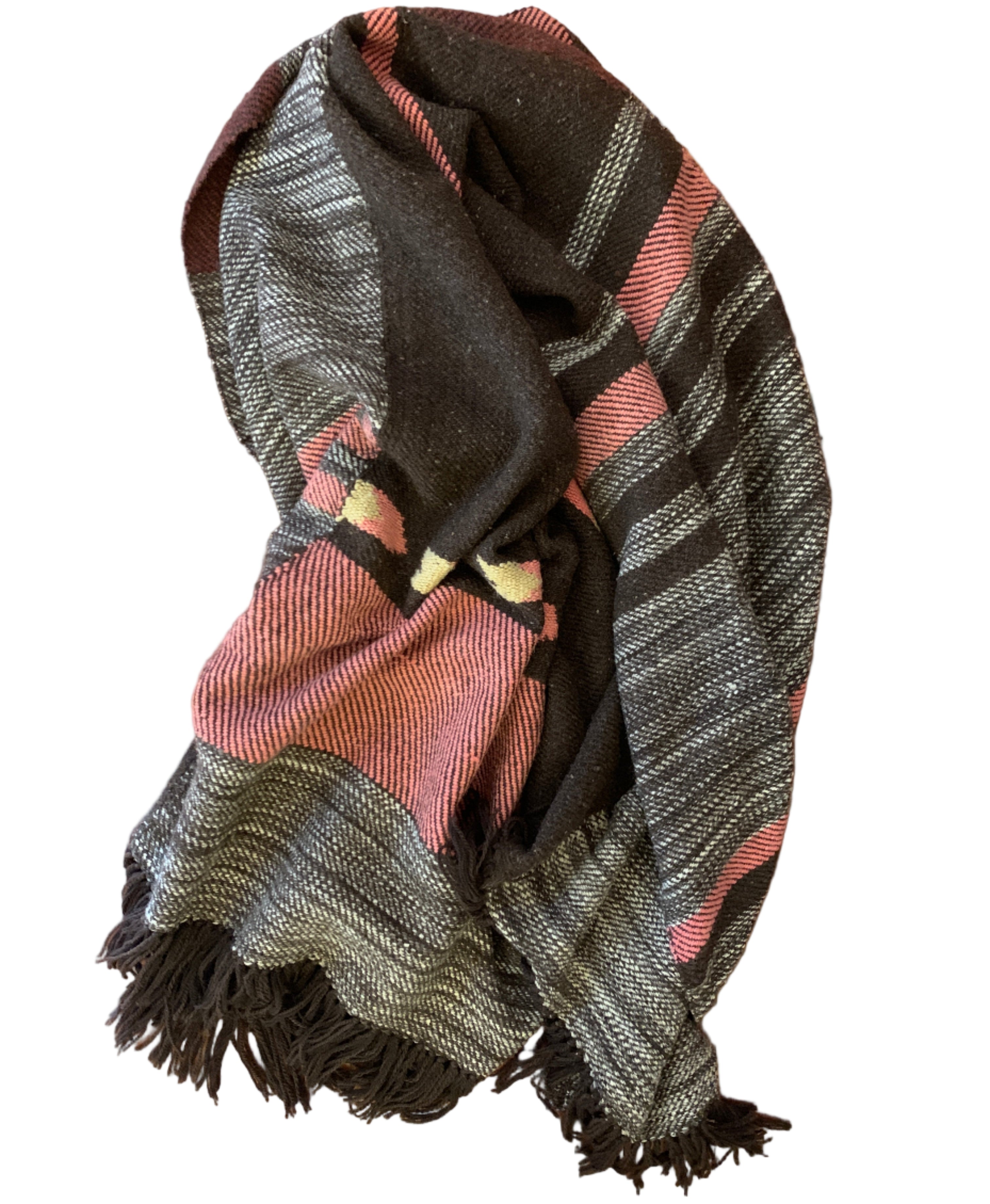 Handwoven Himalayan Wool Pink Throw India