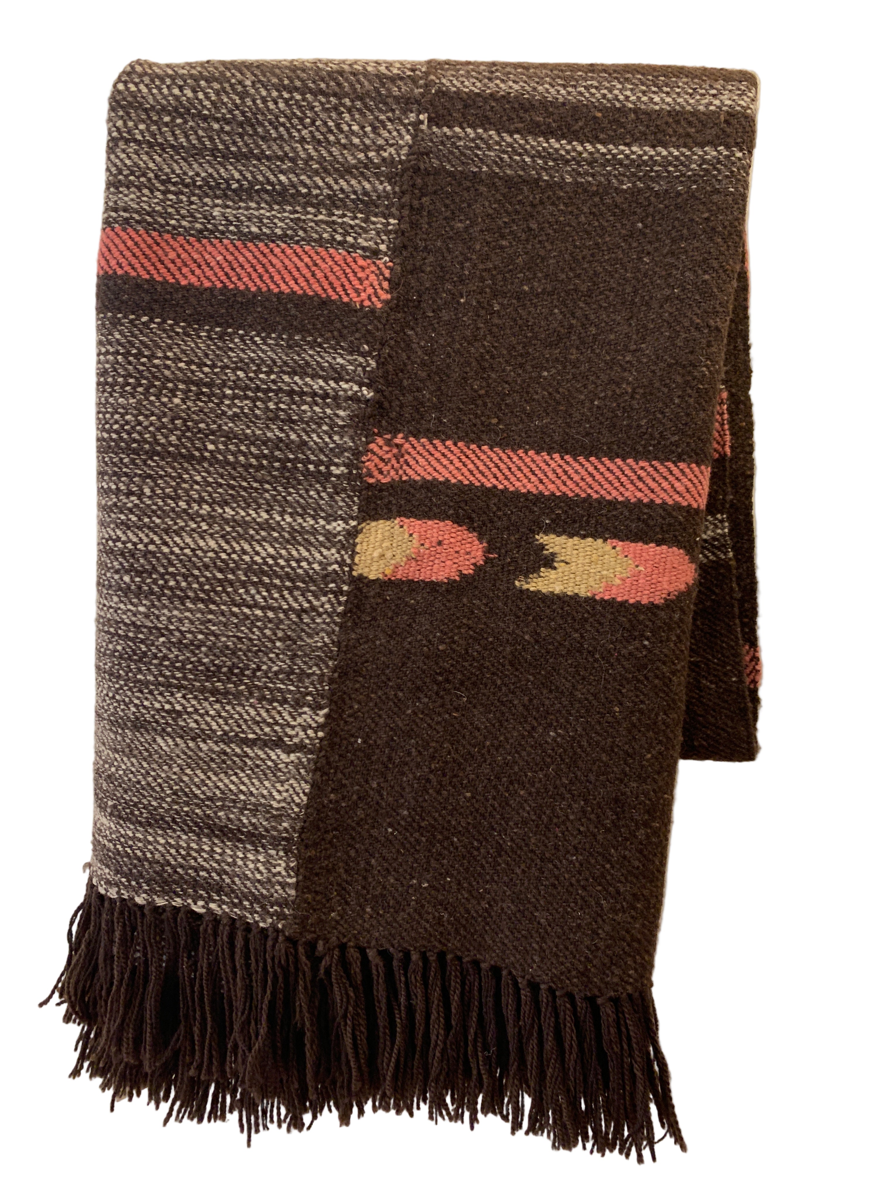 Handwoven Himalayan Wool Pink Throw India