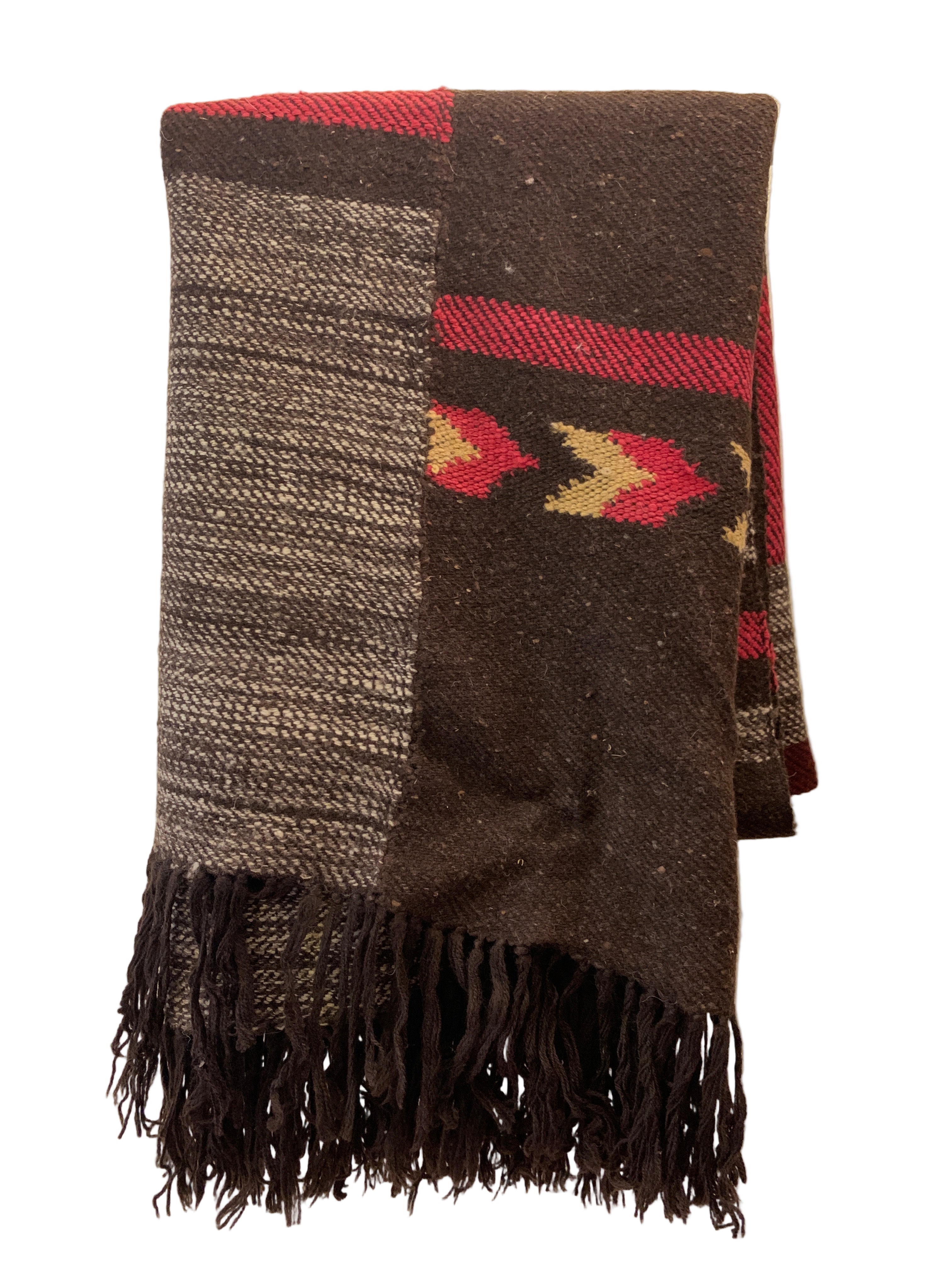 Handwoven Himalayan Wool Raspberry Throw India