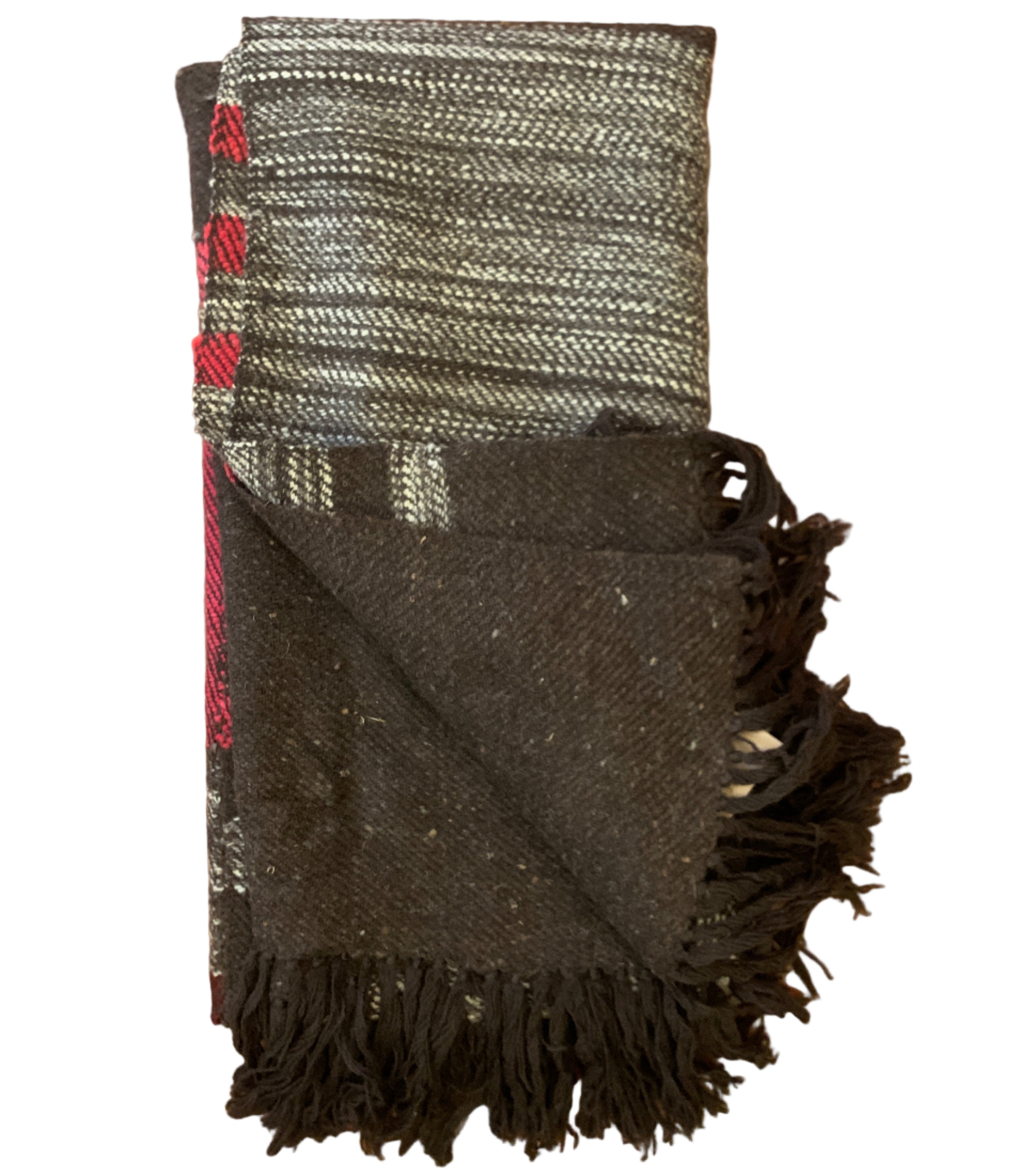 Handwoven Himalayan Wool Raspberry Throw India