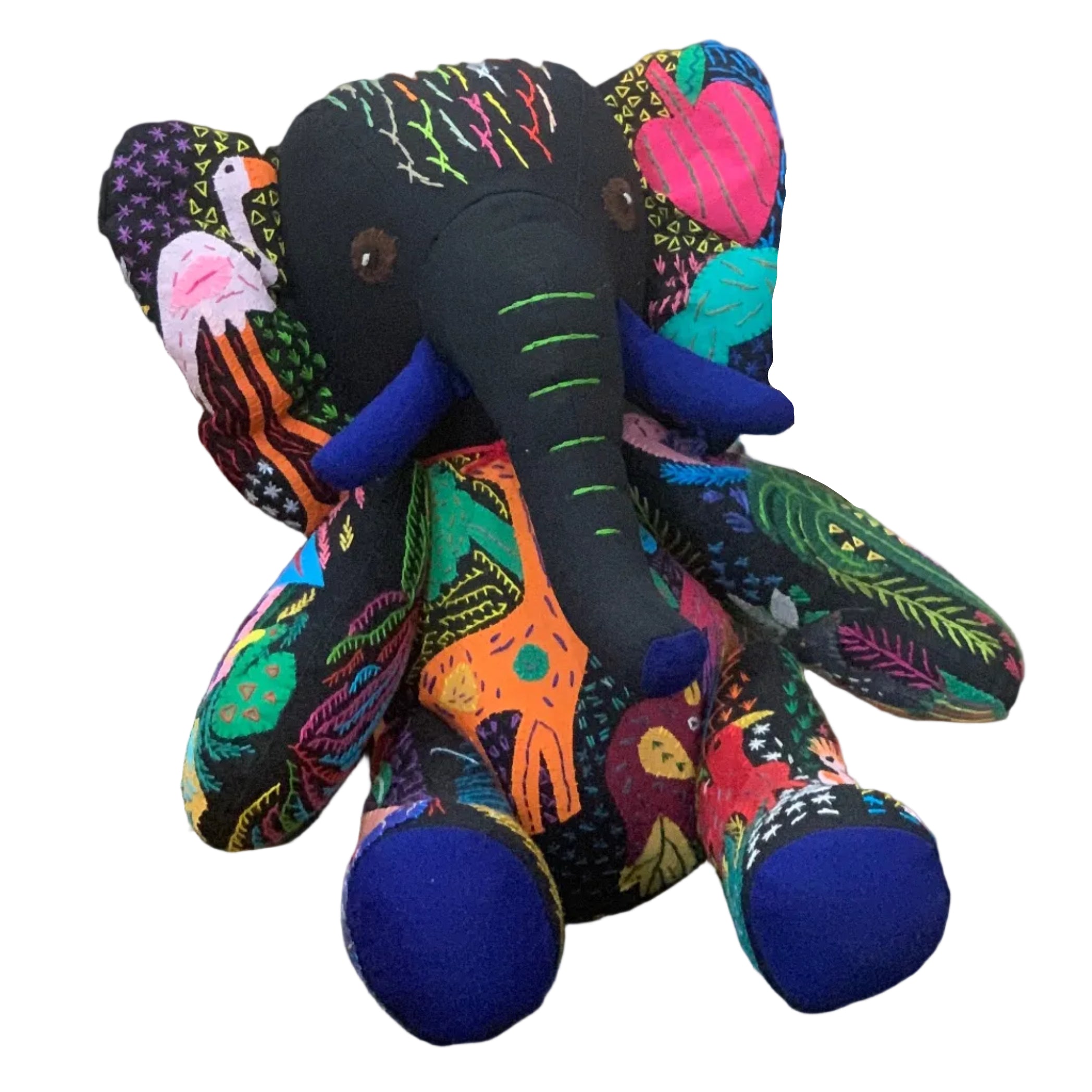 Embroidered Black Elephant South Africa