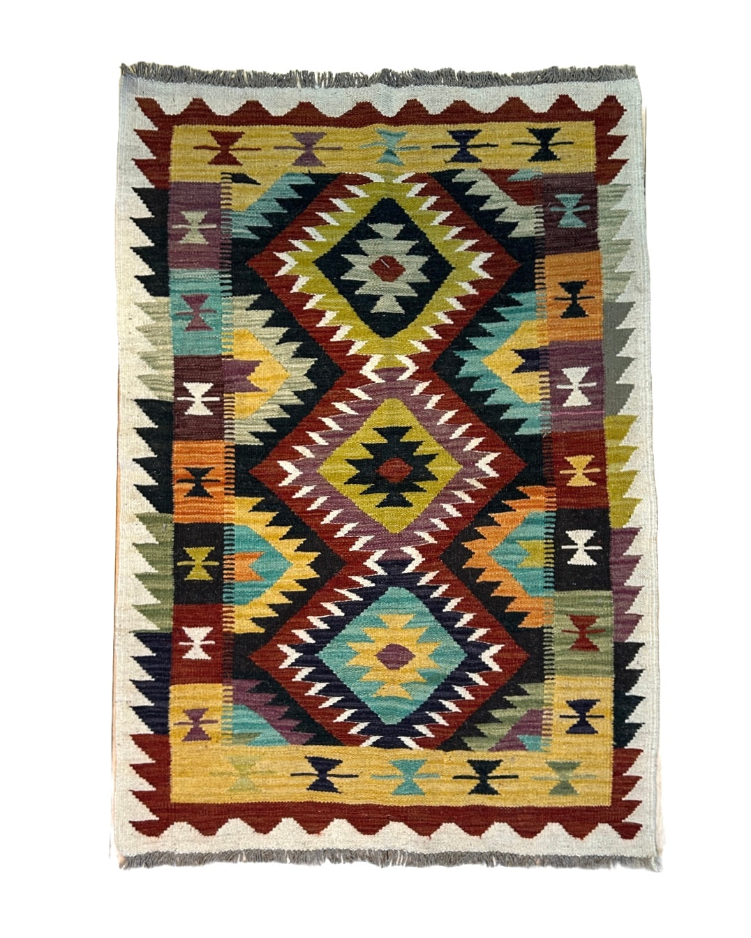 Handwoven Wool Kilim Small Rug Afghanistan (3x5) - K0226