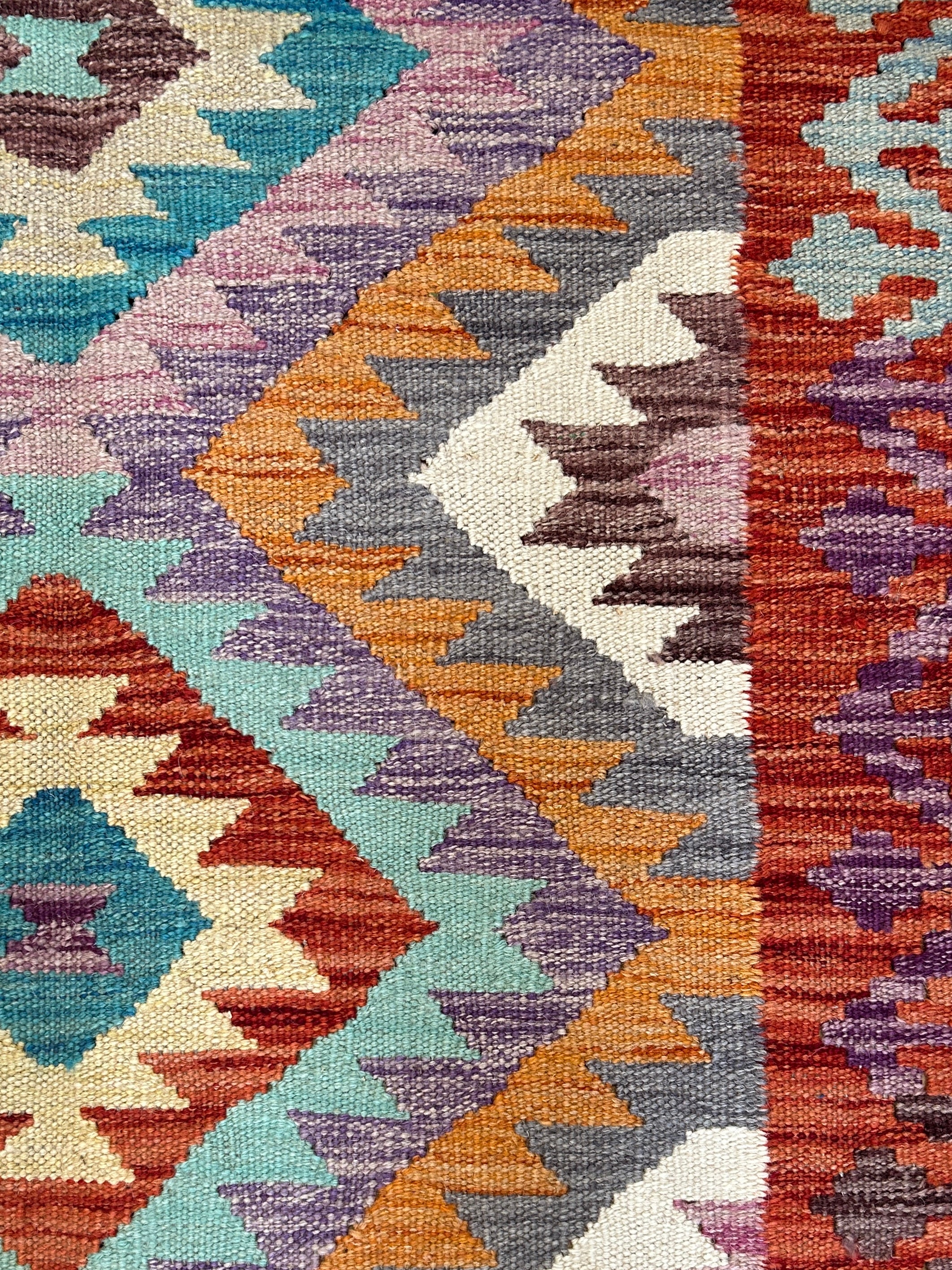 Handwoven Wool Kilim Small Rug Afghanistan (39x61) - 043