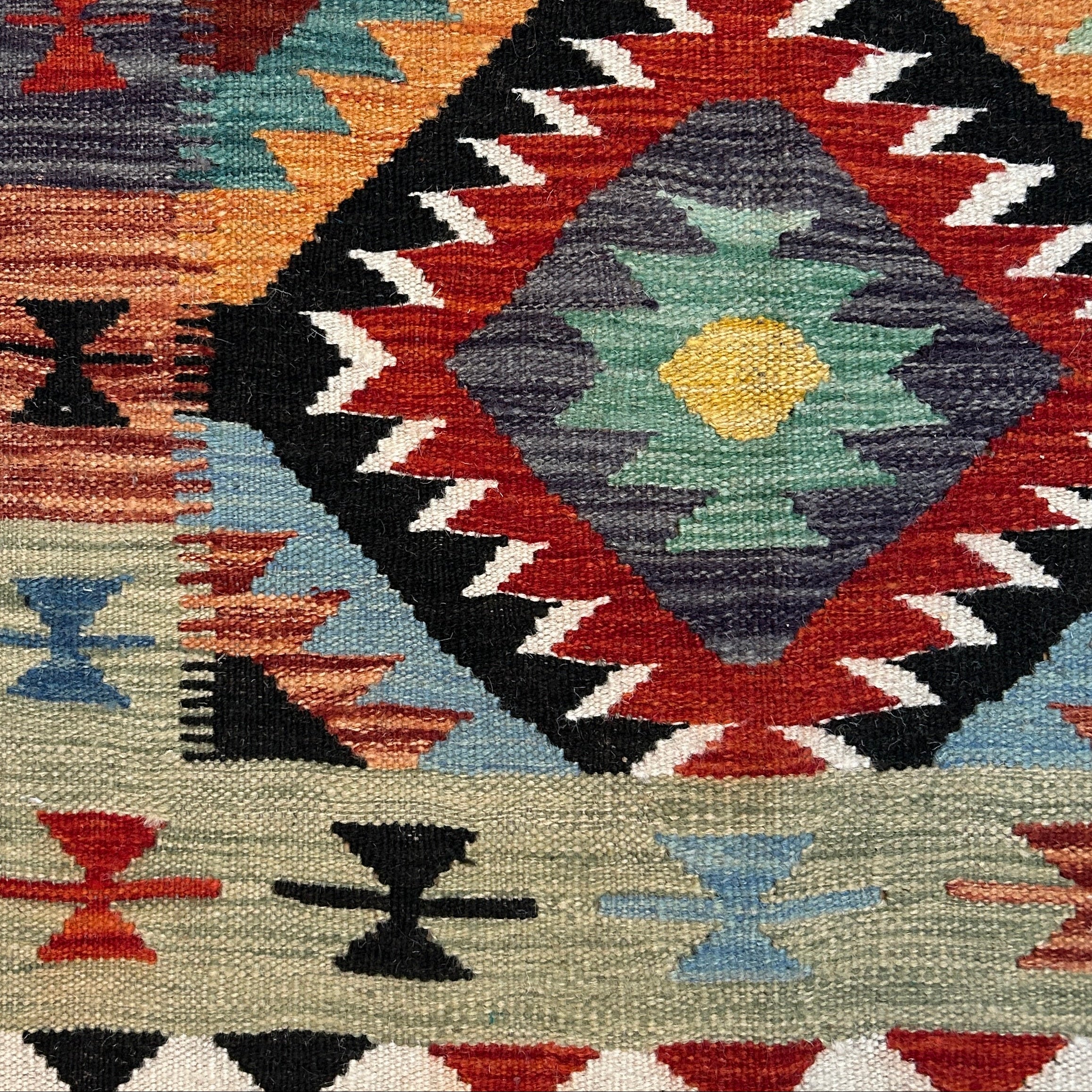Handwoven Wool Kilim Small Rug Afghanistan (40x57) - 045