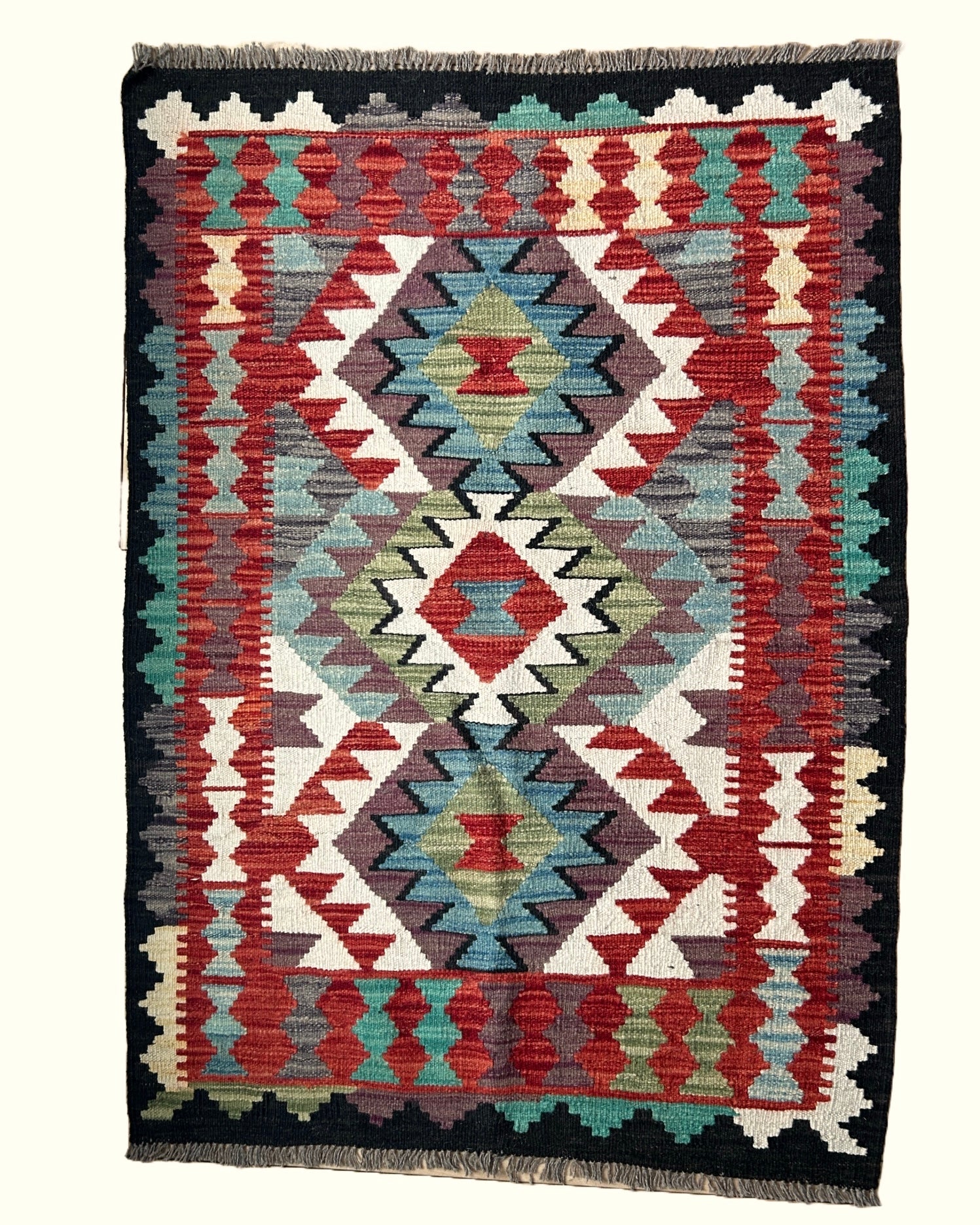 Handwoven Wool Kilim Small Rug Afghanistan (3x5) - K0285