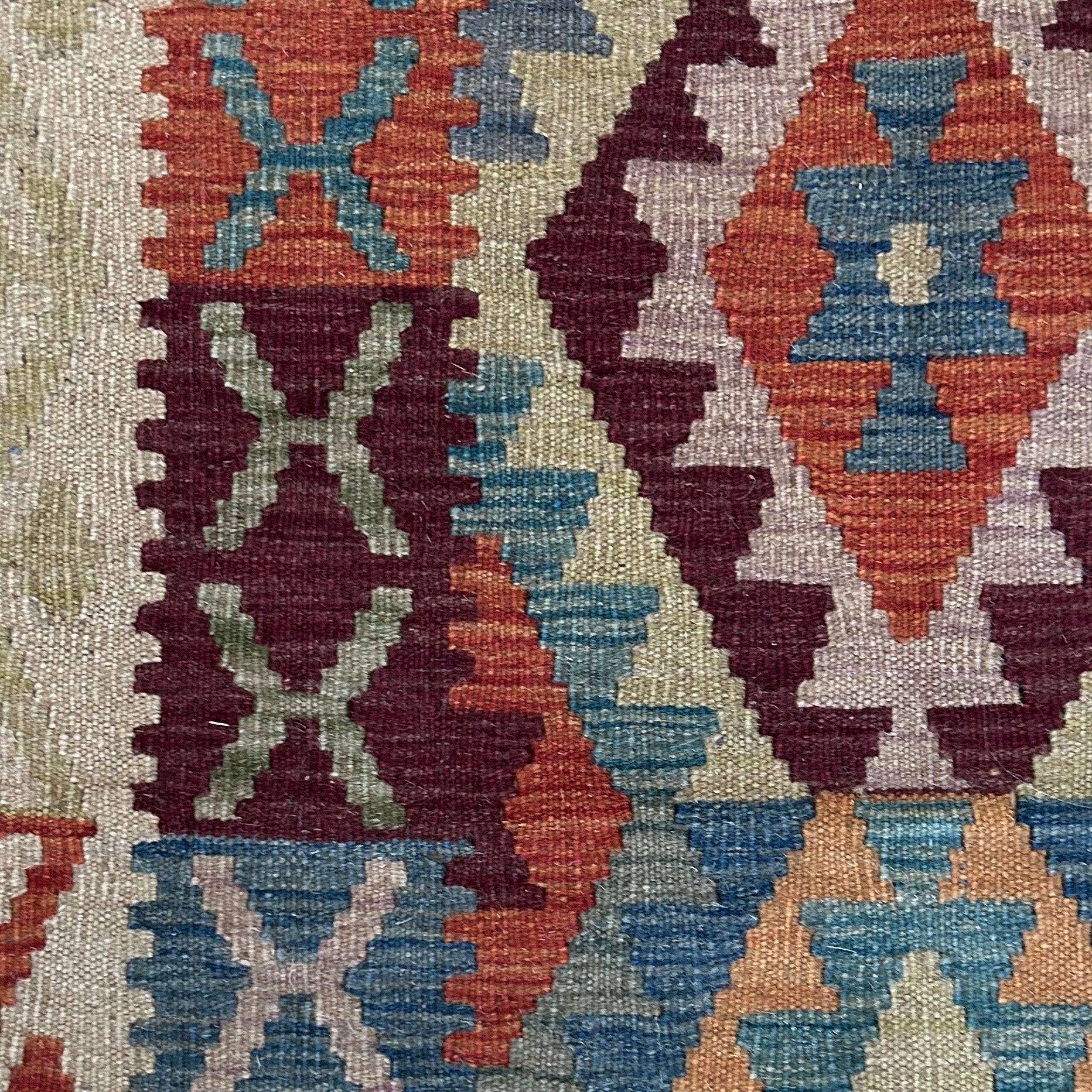 Handwoven Wool Kilim Small Rug Afghanistan (32x53) - 056