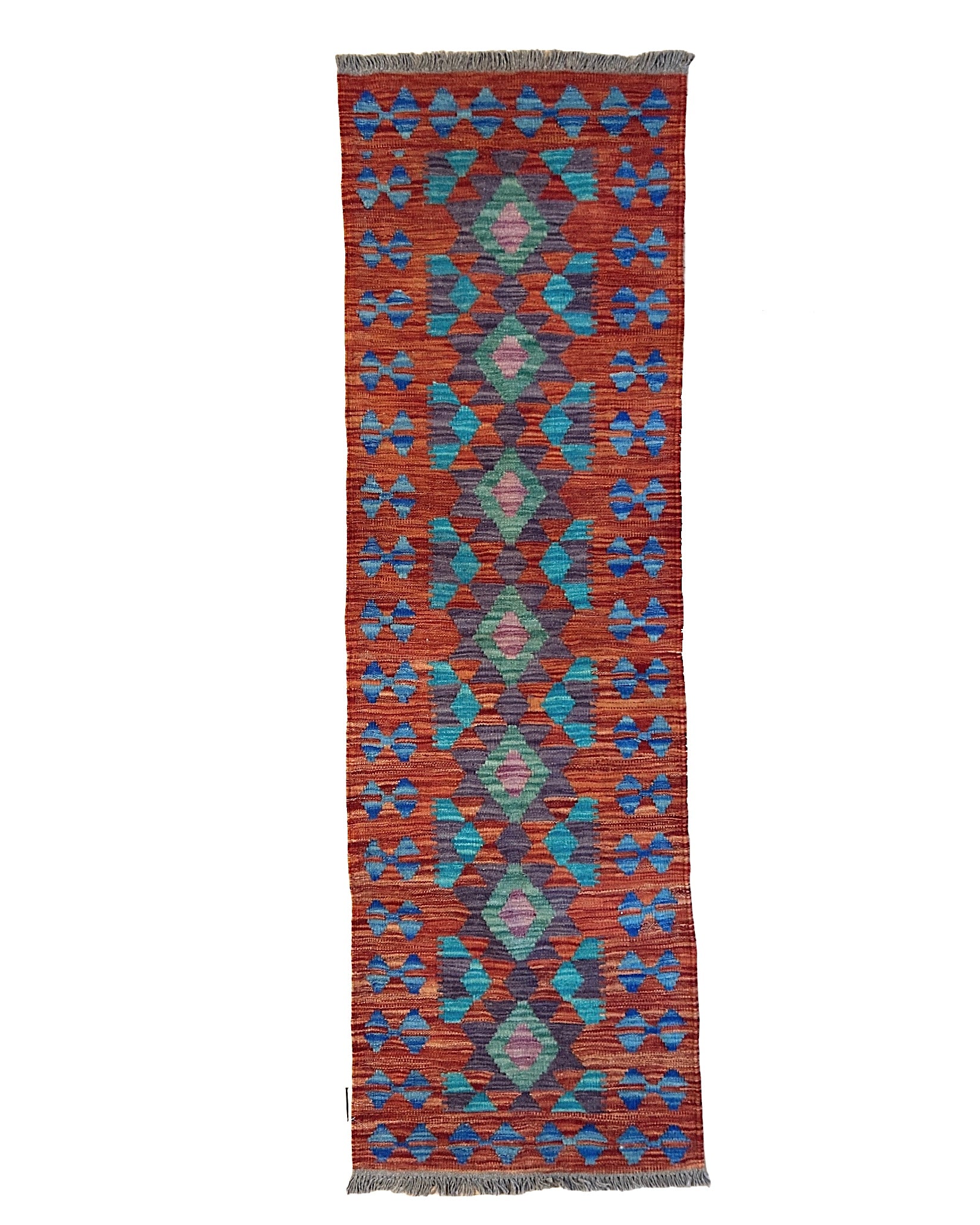 Handwoven Wool Kilim Runner Afghanistan (2x6) - K0404