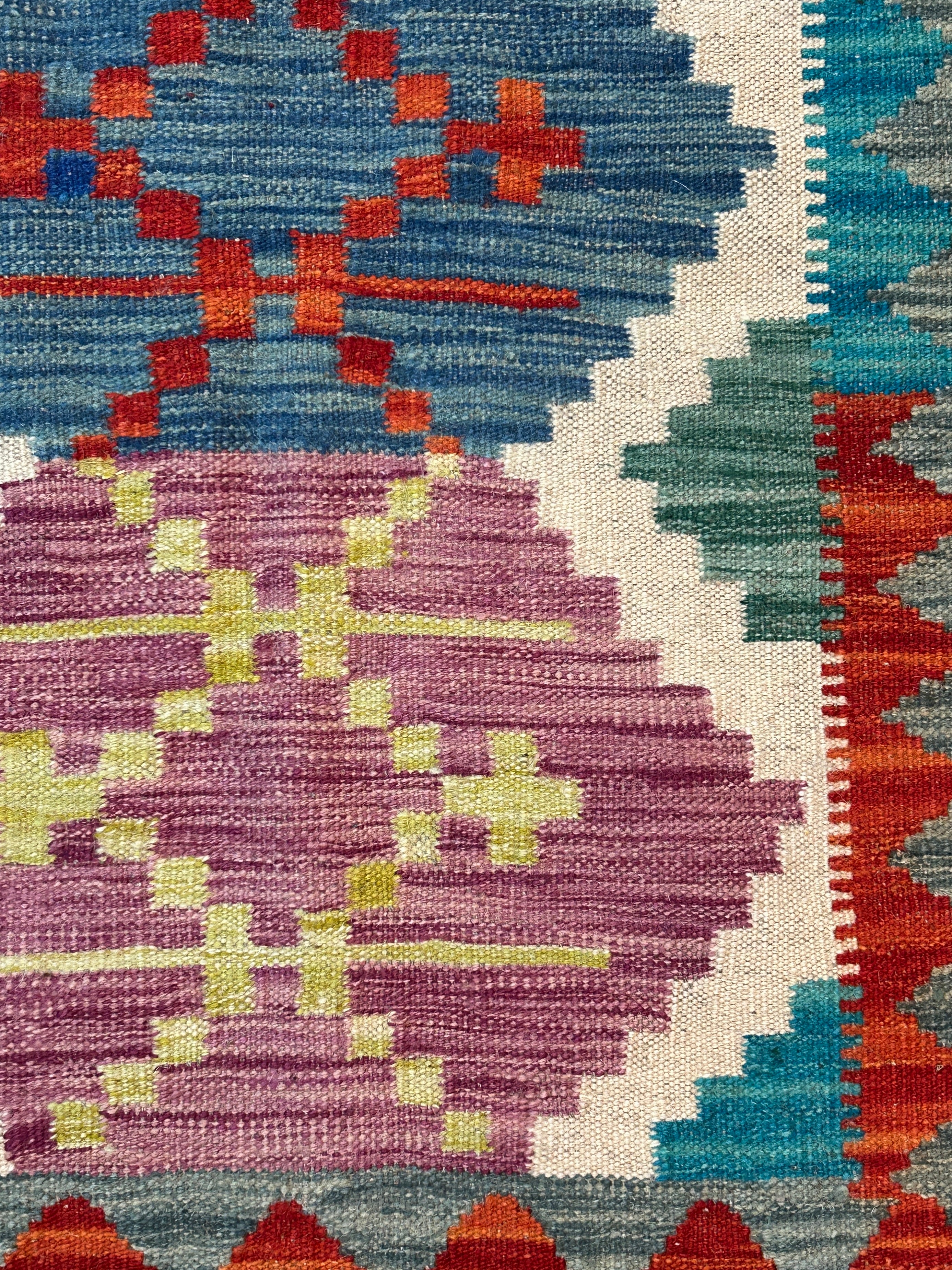 Handwoven Wool Kilim Runner Afghanistan (2x6) - K0446
