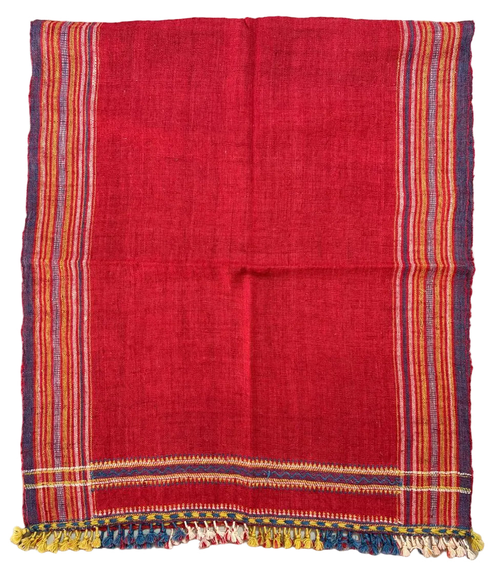 Handwoven Wool Red Dupatta Curtain/Throw India