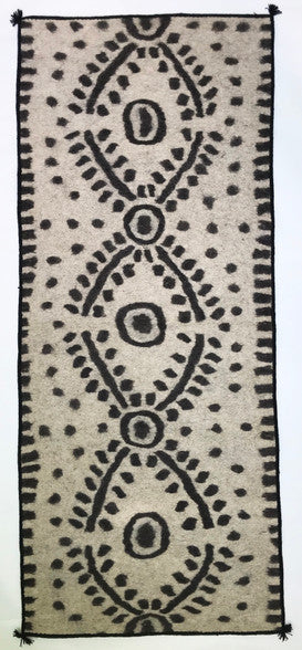 Handmade Wool Felt  Runner Rug Afghanistan (30" x 72")