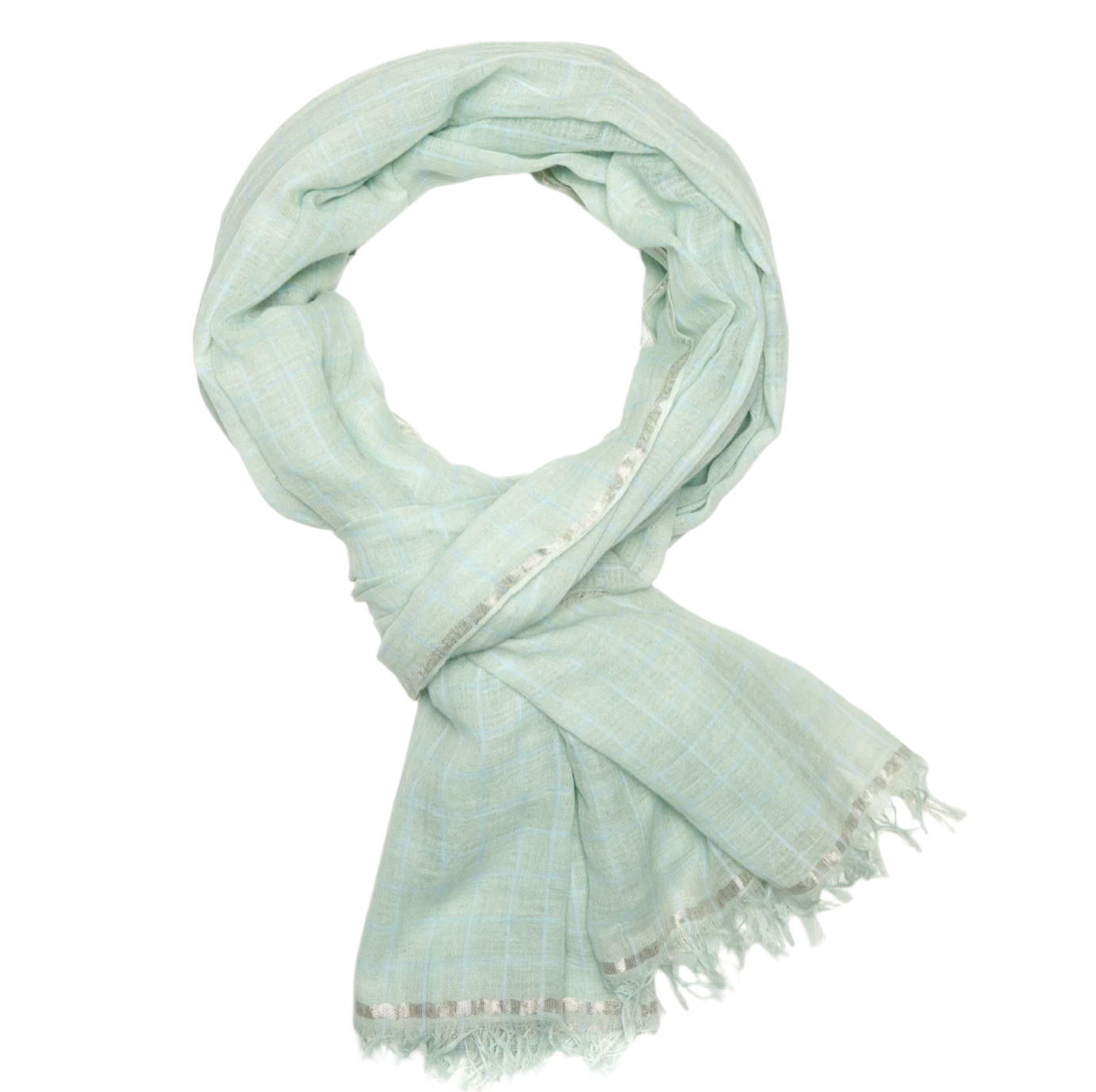 Handwoven Khadi Cotton and Sari Scarf India