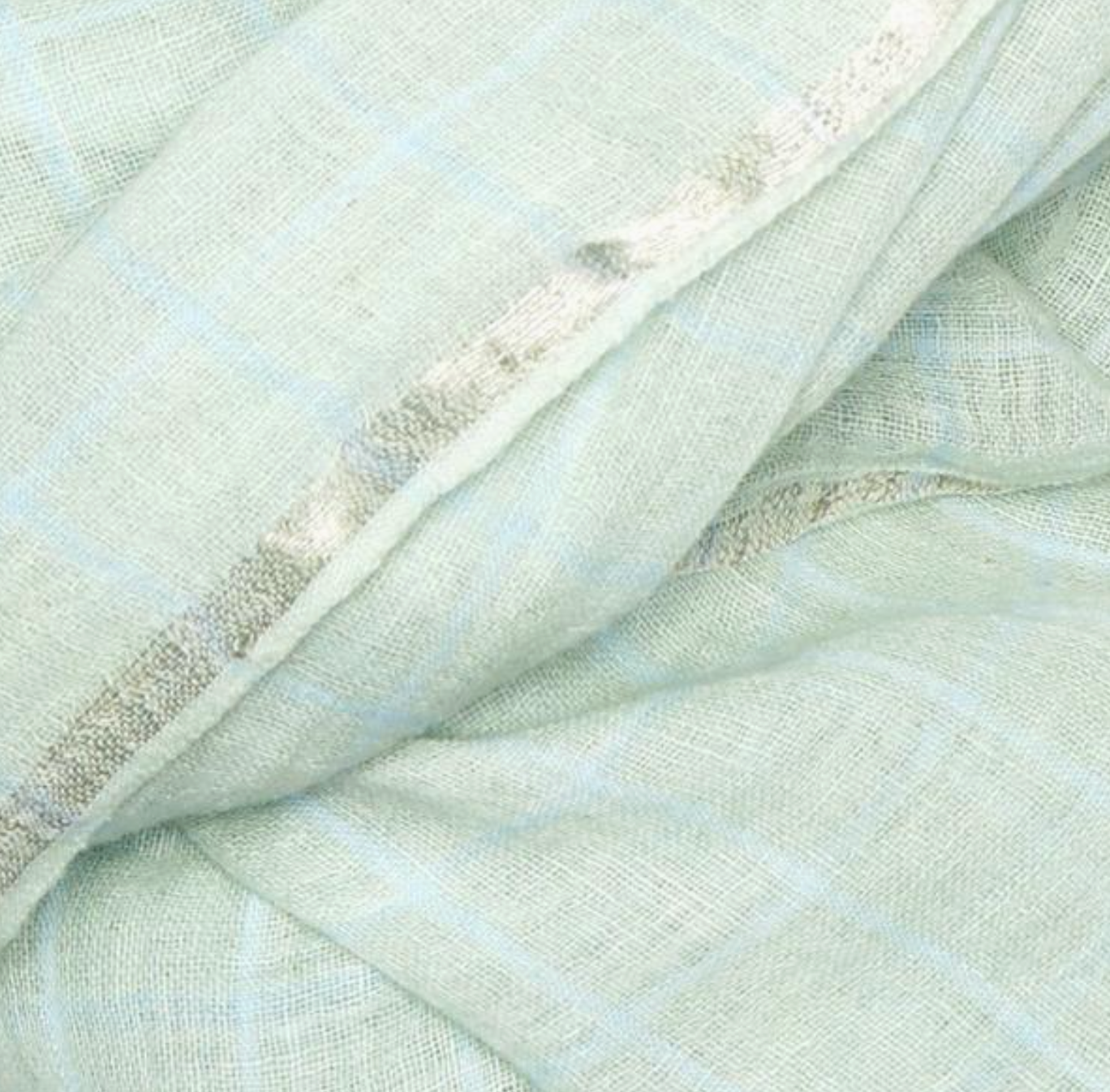 Handwoven Khadi Cotton and Sari Scarf India