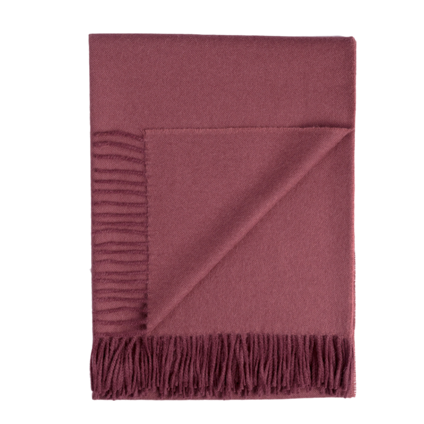 Fine Baby Alpaca Throw - Red Wine Peru (52" x 66")