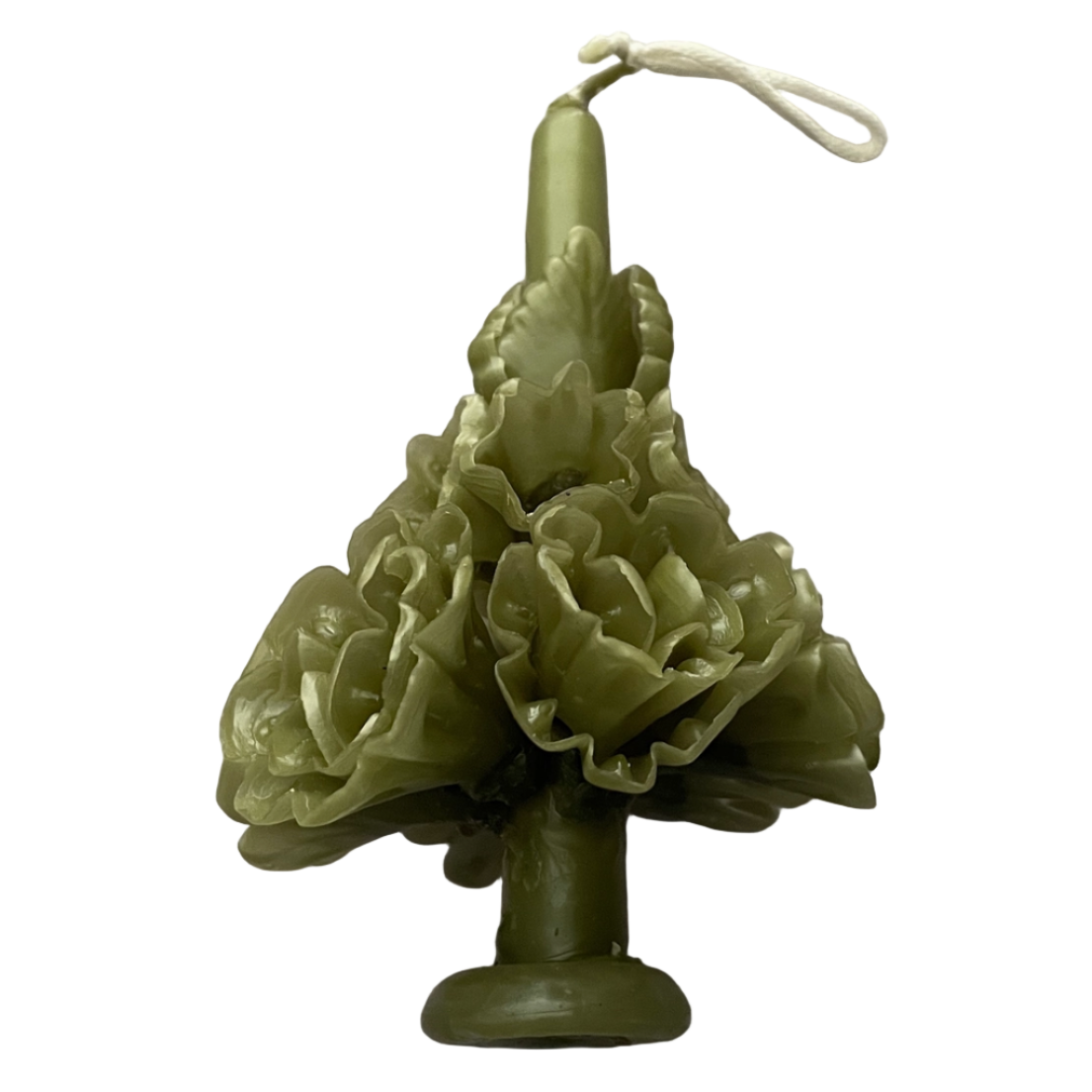 Handmade Beeswax Olive Floral Candle Mexico