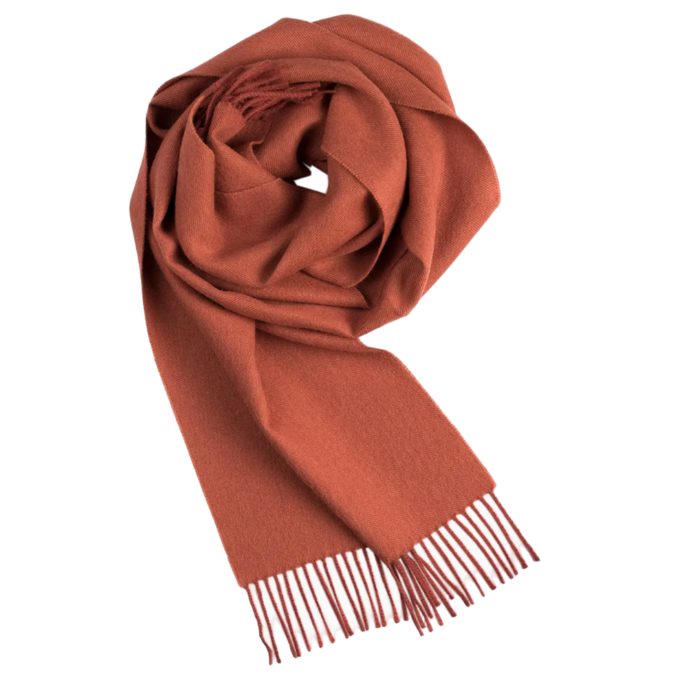 Fine Baby Alpaca Scarf - Burnt Orange Peru