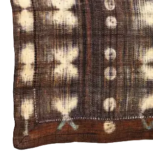 Handmade Raffia Shibori Brown Table Runner Madagascar