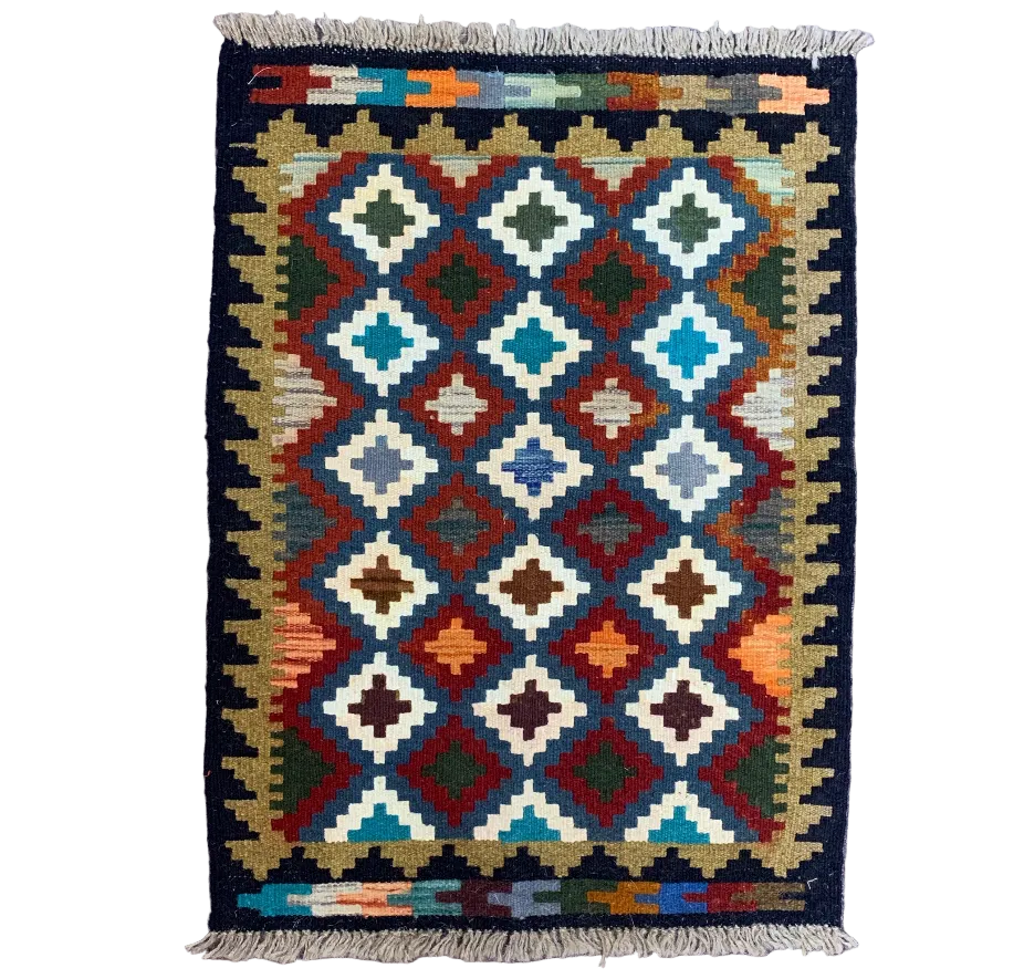 Handwoven Small Kilim Afghanistan (2x3) - 002
