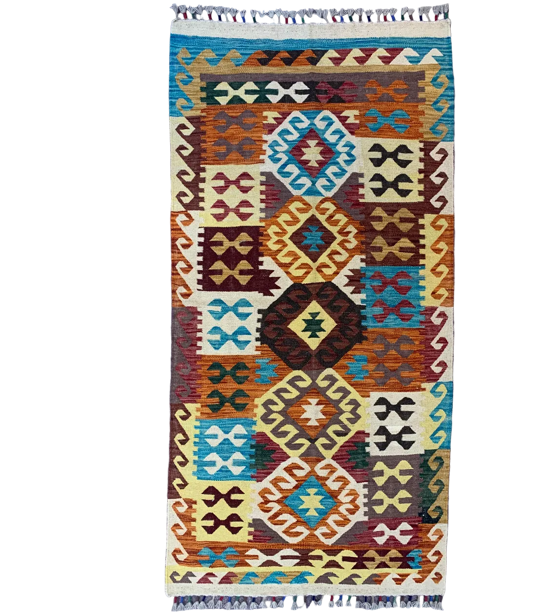 Handwoven Runner Kilim Afghanistan (3x7) - 019