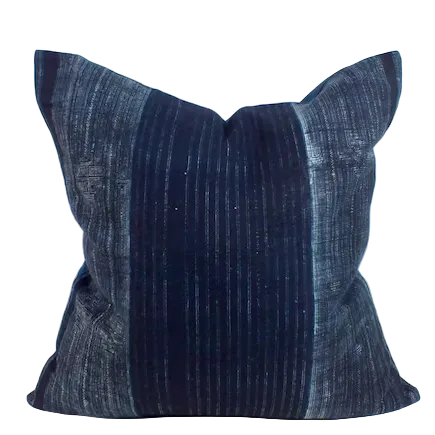 Handwoven Hemp Hmong Block Pillow Thailand (20 x 20)