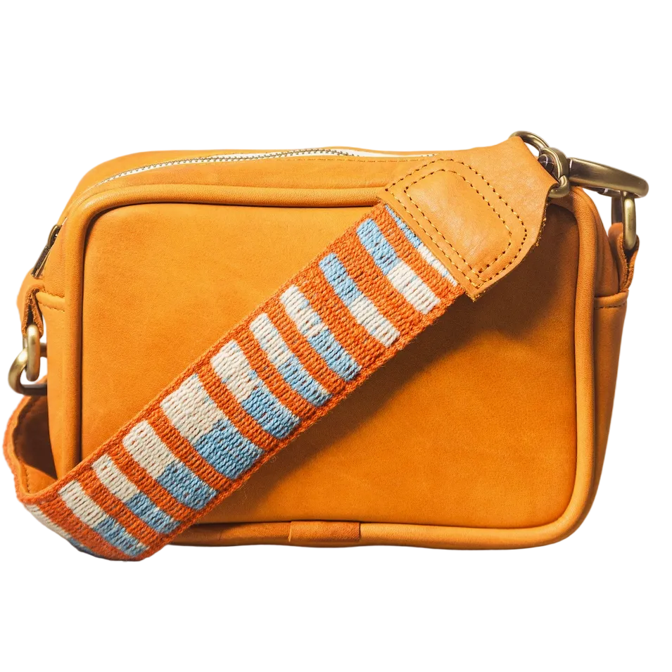 Handmade Woven Mini Leather Sky Crossbody Bag Peru