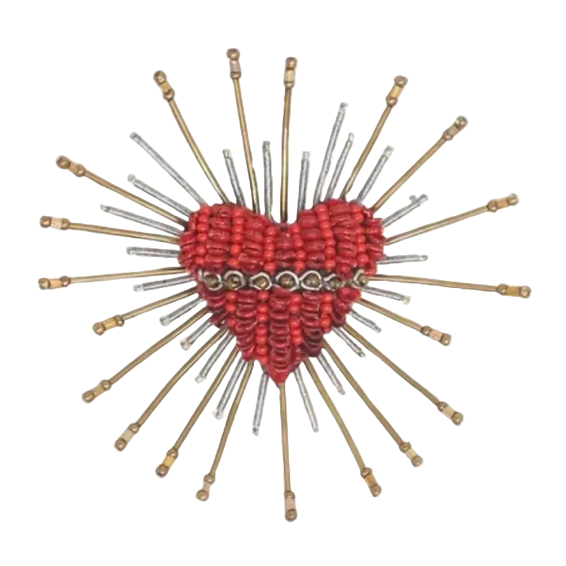 Embroidered Brooch India - Sacred Heart